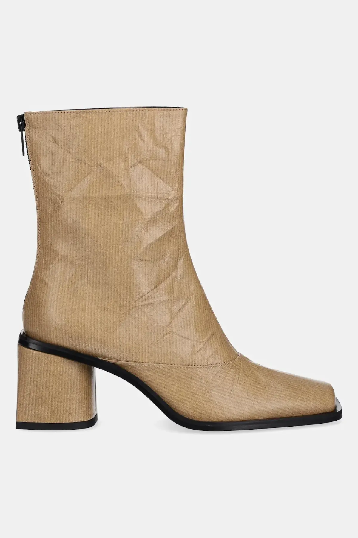 Кожаные полусапожки Kenzo Kimi Ankle Boots цвет бежевый каблук кирпичик FF62BT120L06.87