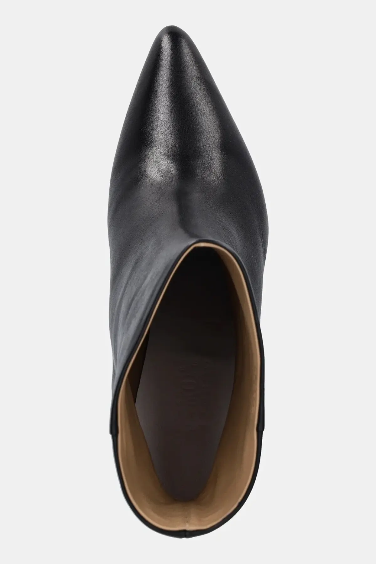 Кожаные полусапожки MM6 Maison Margiela цвет чёрный на шпильке S59WU0261.P6783.T8013