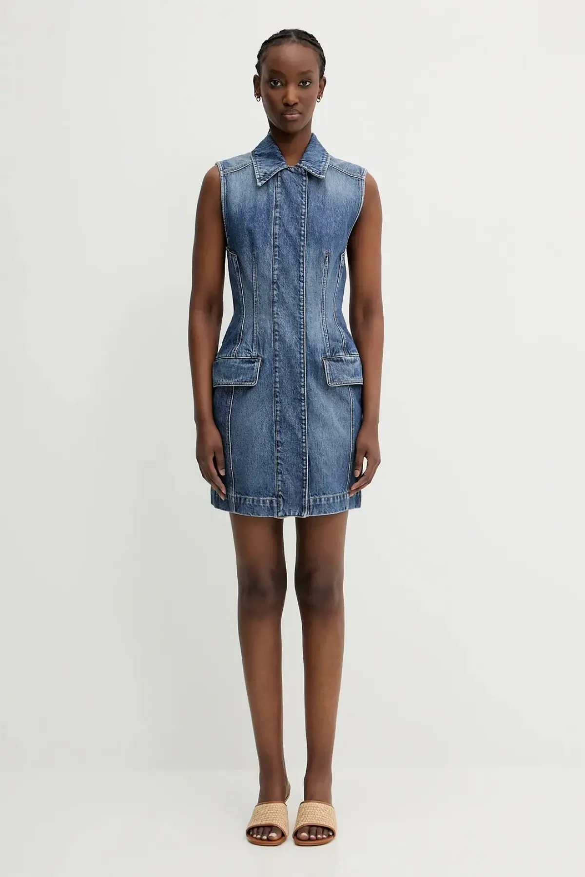 Джинсовое платье Sportmax Carabo mini расклешённое