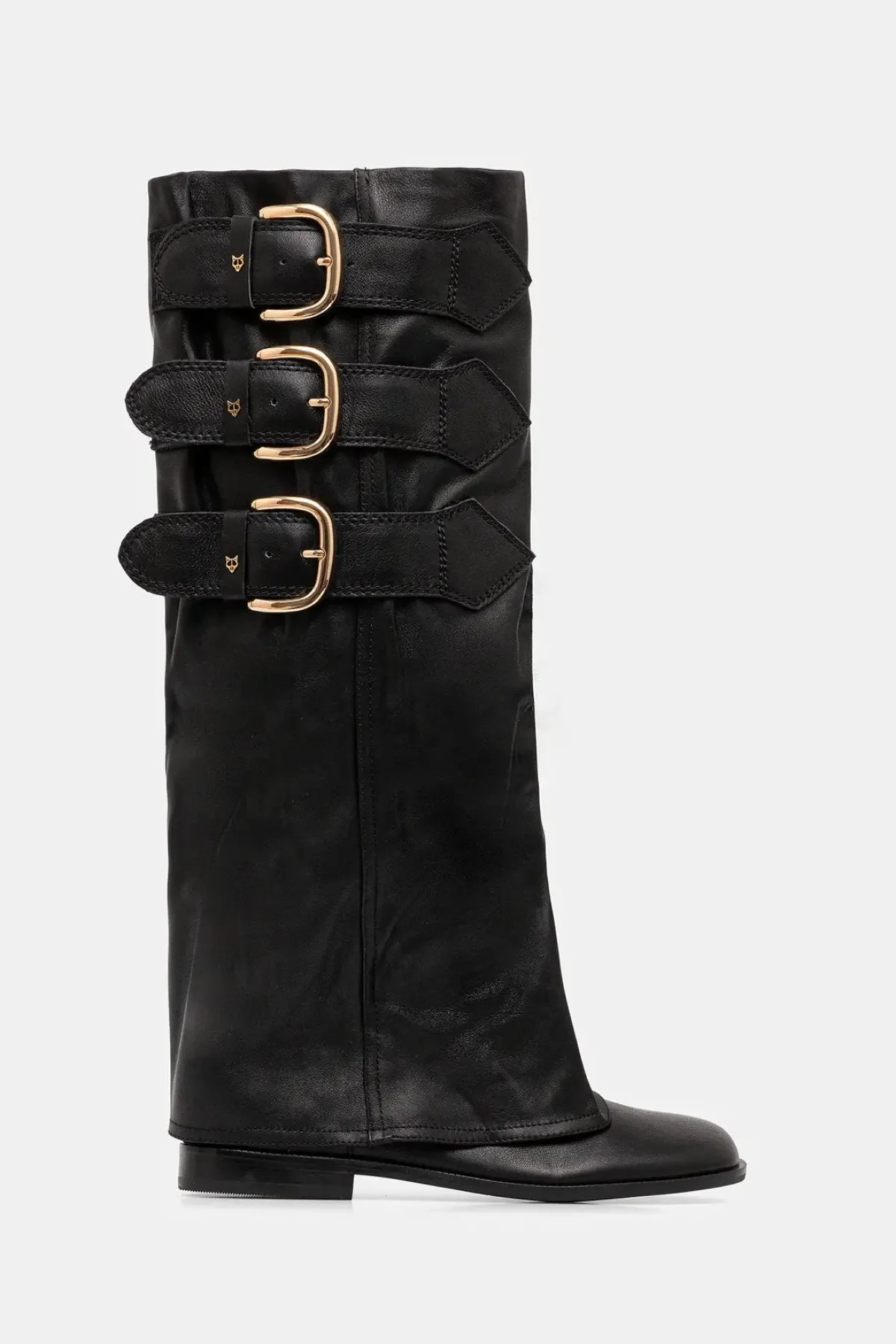 Кожаные сапоги Naked Wolfe Anchor цвет чёрный на плоском ходу слегка утеплённые Anchor Black Leather