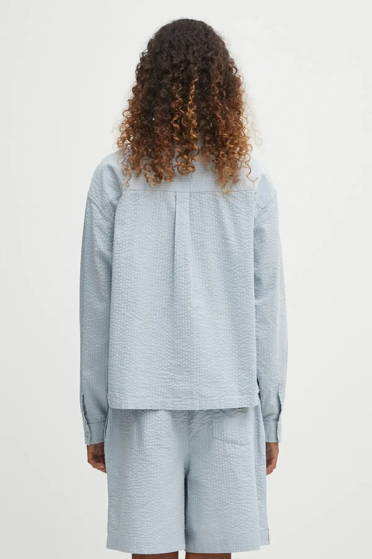 Хлопковая рубашка Carhartt WIP W' L/S Toland relaxed классический воротник I035132.31SXX
