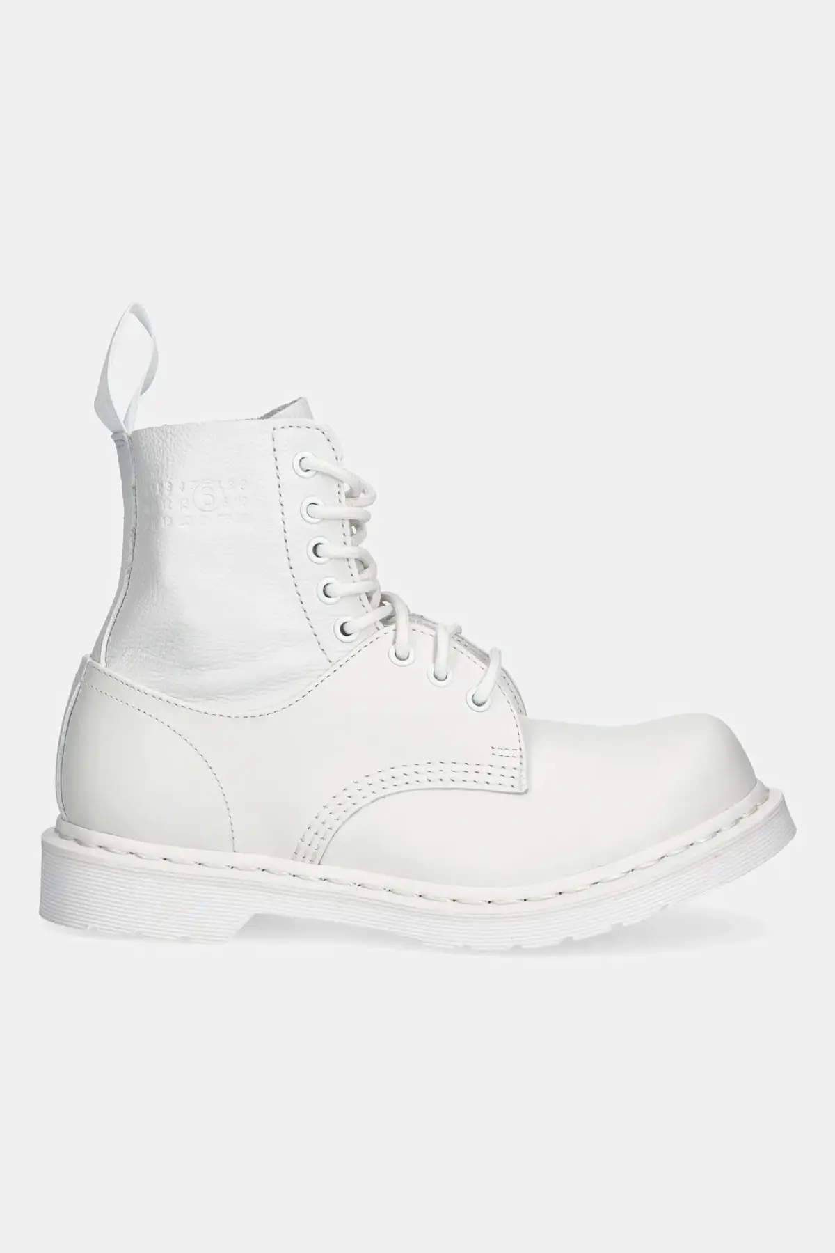 Кожаные полусапоги MM6 Maison Margiela цвет белый на платформе S66WU0128