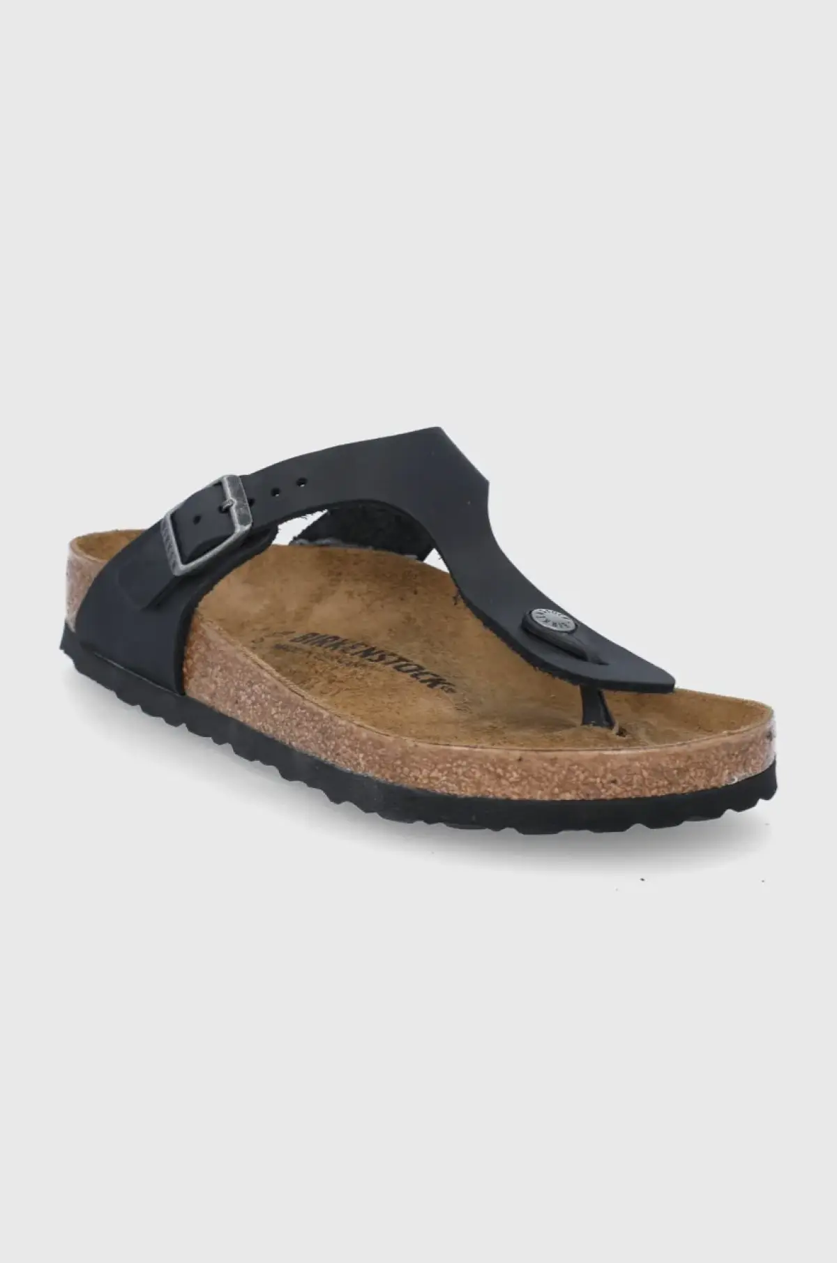 Вьетнамки из нубука Birkenstock Gizeh цвет чёрный