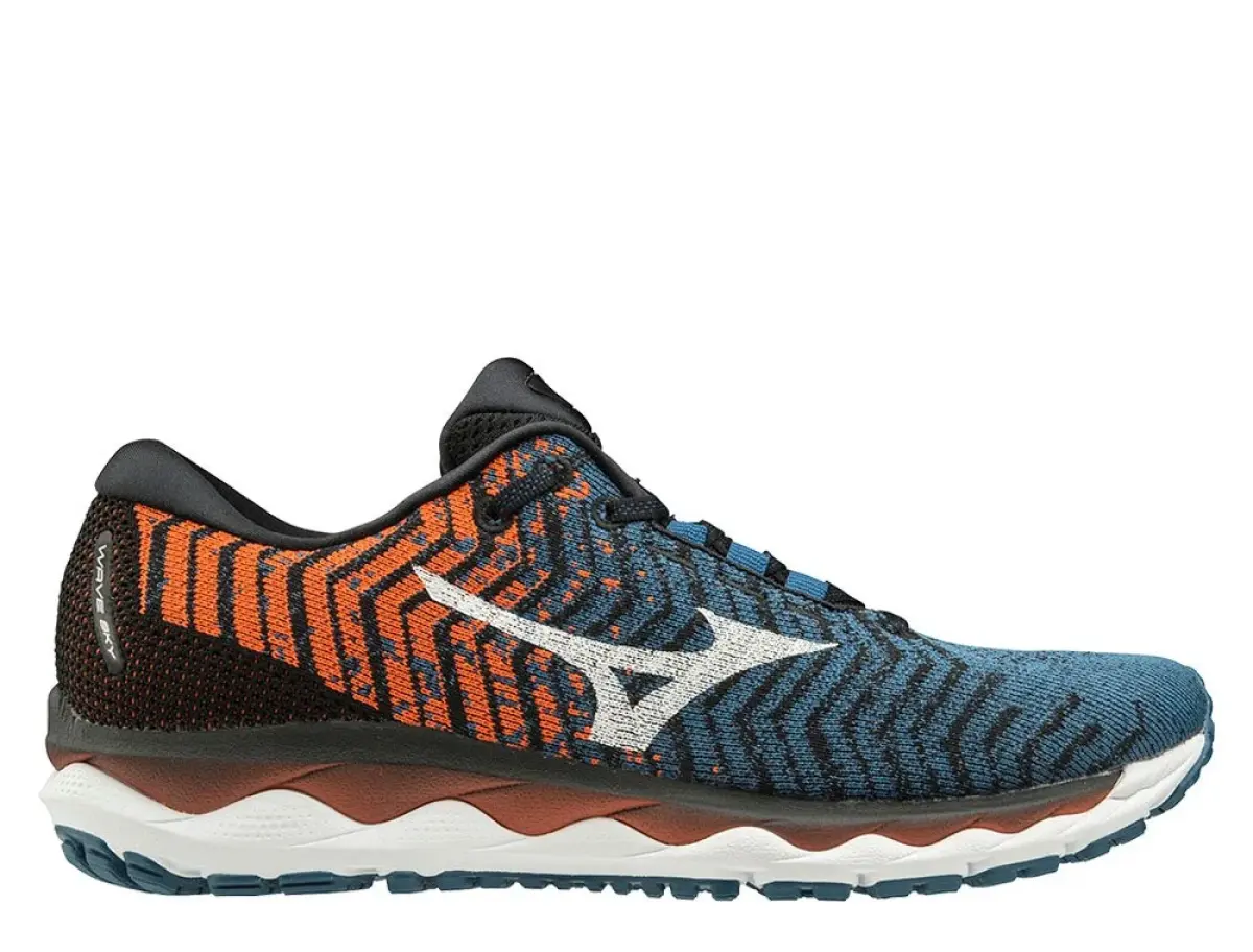 Mizuno Wave Sky Waveknit 3 M Сине-Оранжевые