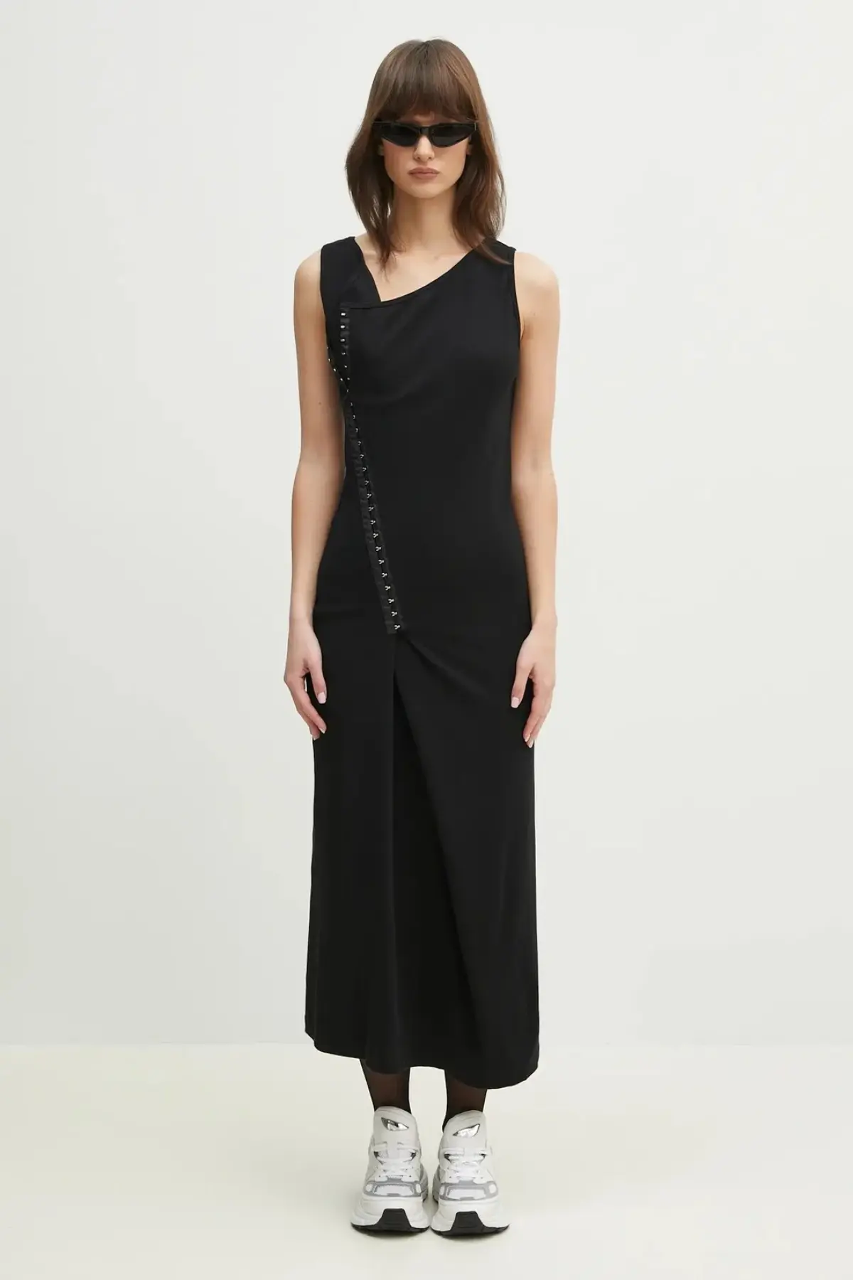 Платье MM6 Maison Margiela цвет чёрный maxi облегающее