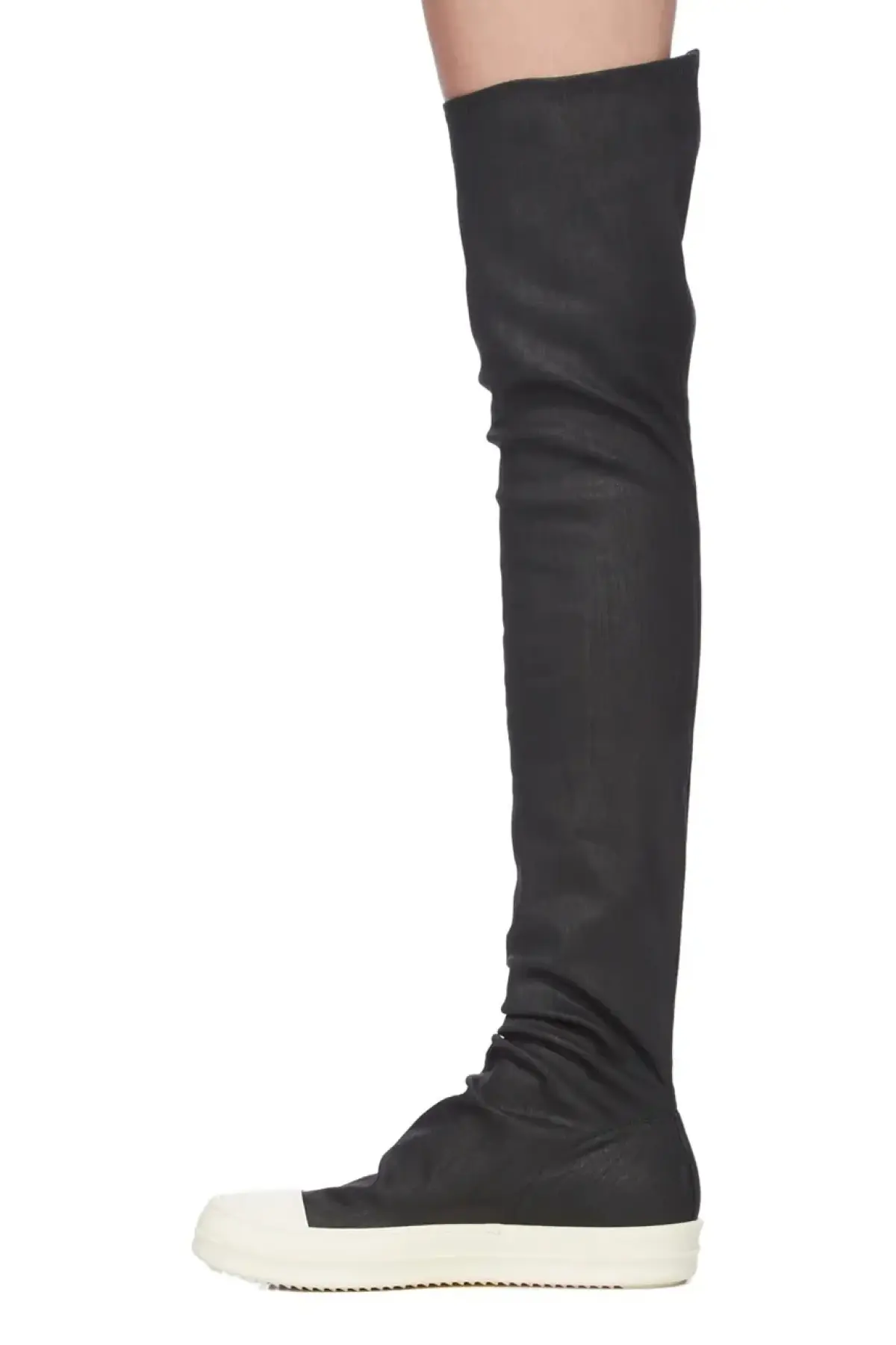 Сапоги Rick Owens DRKSHDW High Sock Sneaks цвет чёрный на плоском ходу DS02E7812.SBW