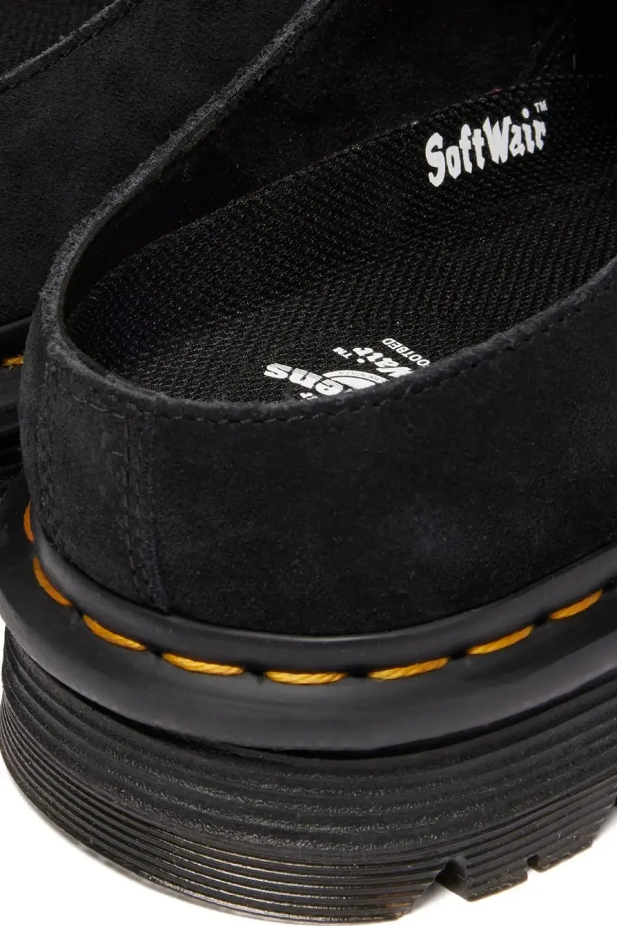 Замшевые шлепанцы Dr. Martens ZebZag AnyWair Mule цвет чёрный
