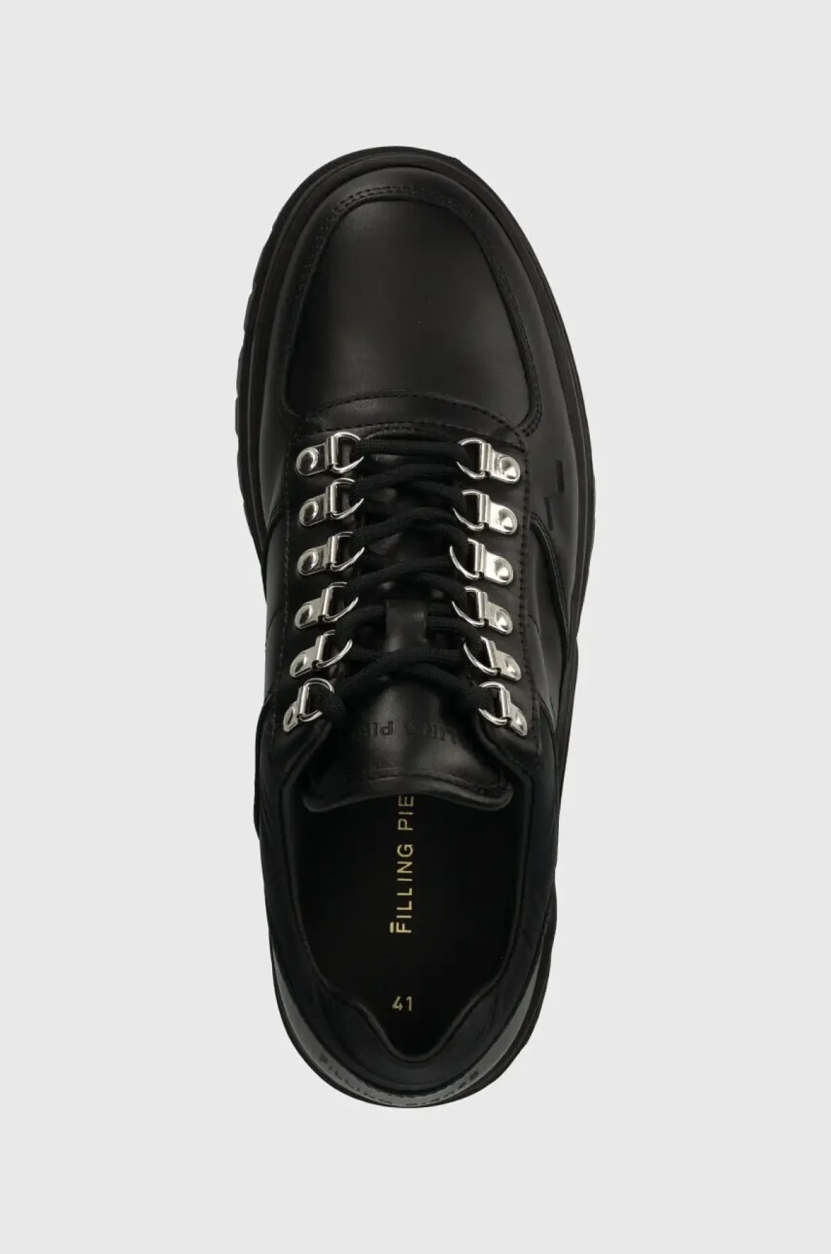 Кожаные туфли Filling Pieces Mountain Trail мужские цвет чёрный