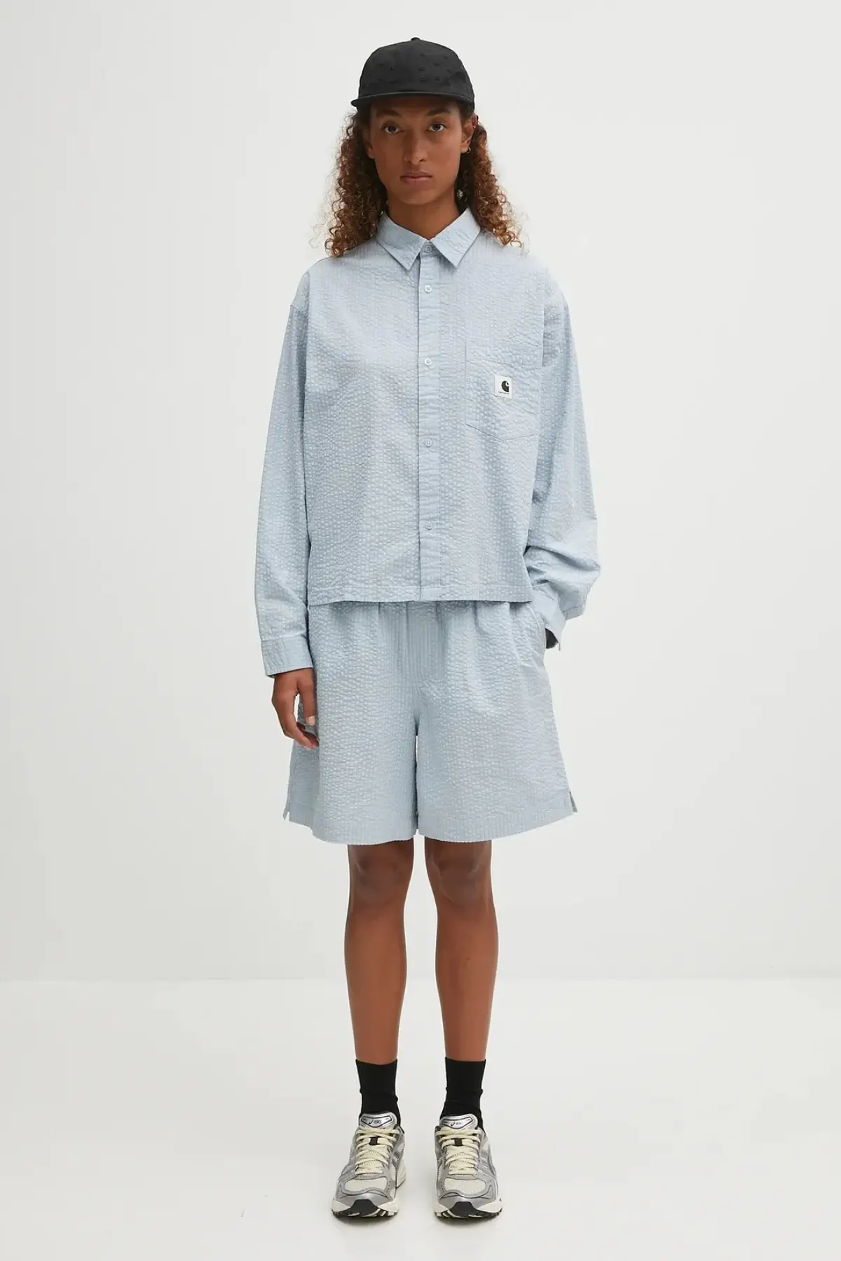 Хлопковые шорты Carhartt WIP W' Toland однотонные высокая посадка I035133.31SXX