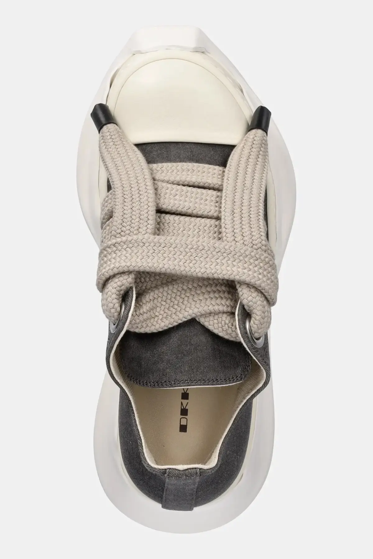 Кеды Rick Owens DRKSHDW Jumbo Laces Abstract Low Sneak цвет серый DS01E3845.SCFW2