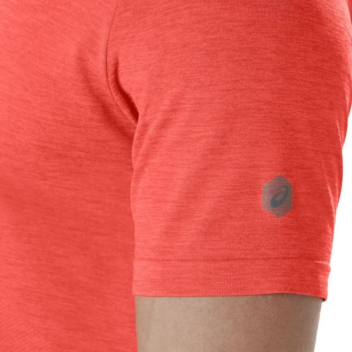 Asics Seamless Short Sleeve Top M Czerwona