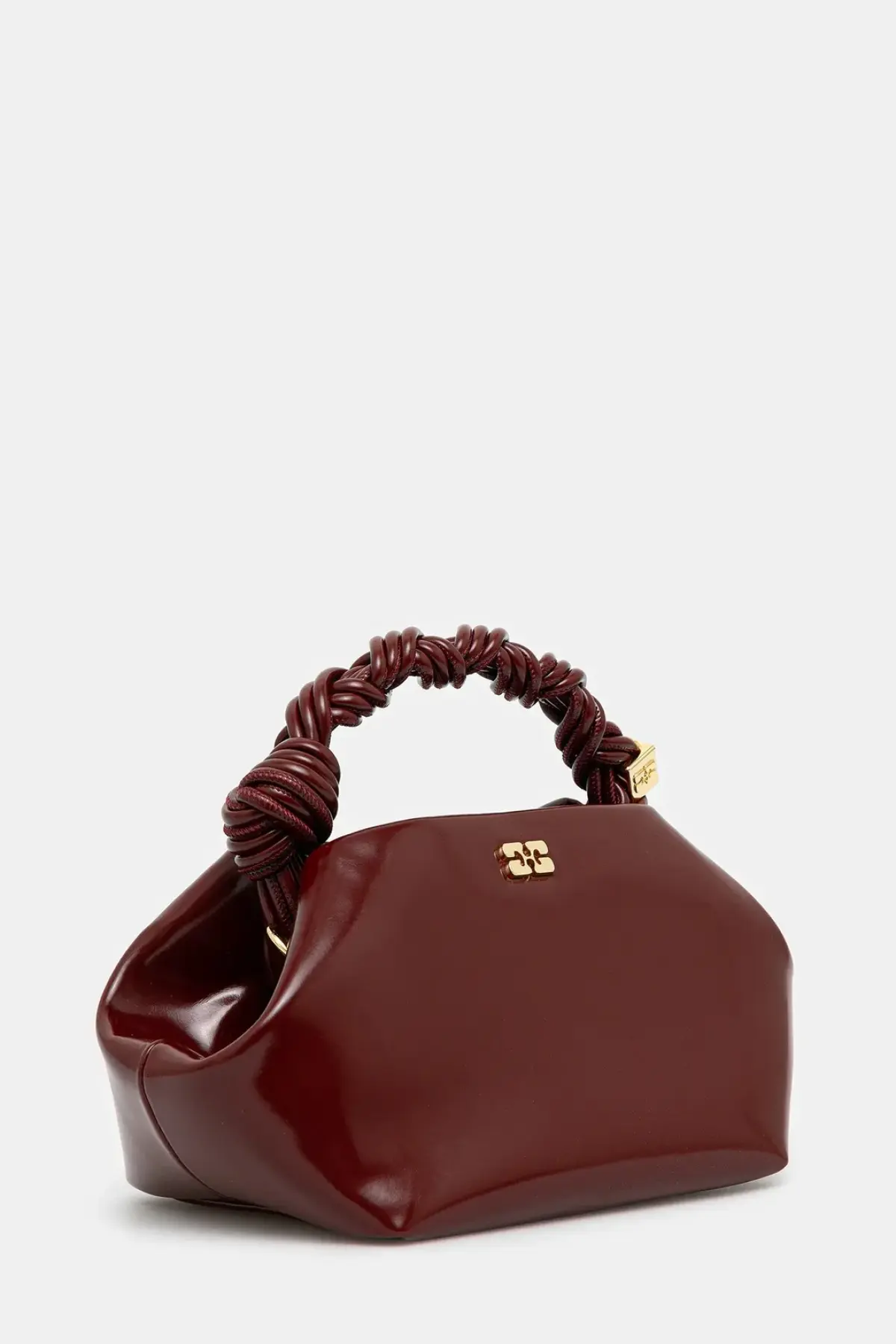 Сумочка GANNI Bou Bag Small Patent Oleatex цвет бордовый