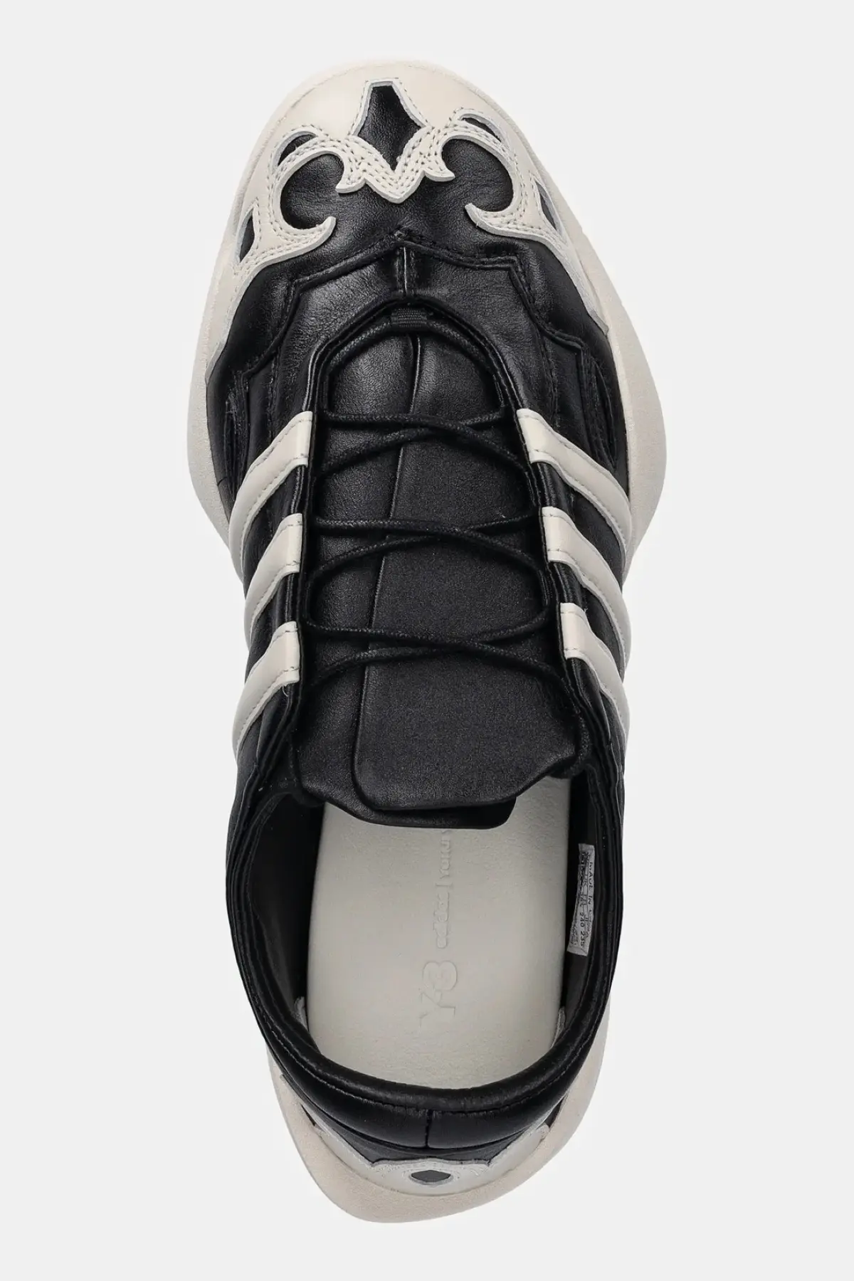 Кожаные кроссовки Y-3 Regu 2002 цвет чёрный