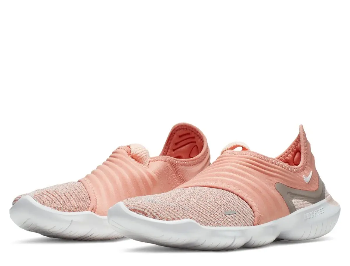 Nike Free RN Flyknit 3.0 W Бело-Розовые