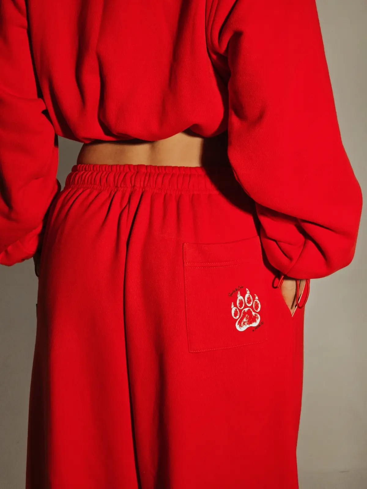 Брюки Tassha Yu S&C Paw Sweatpants Red
