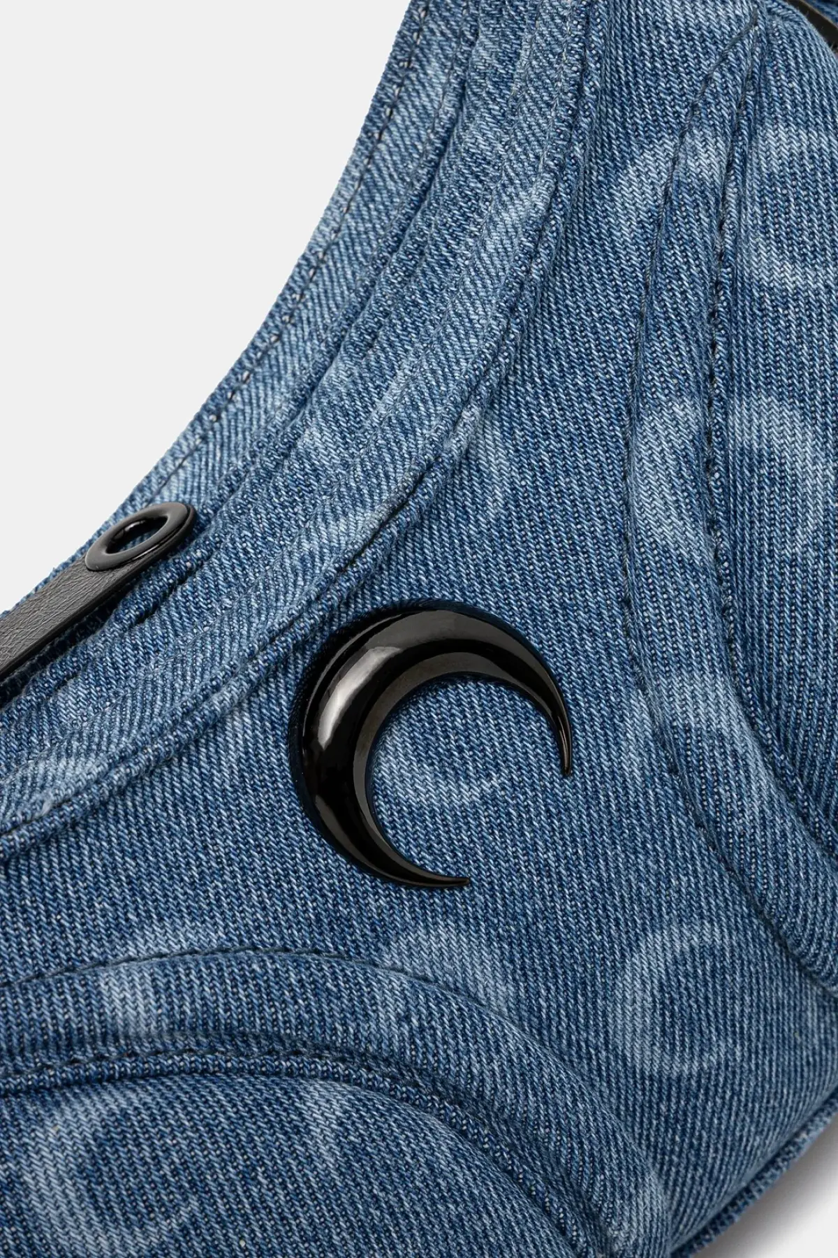 Джинсовая сумка Marine Serre Moon Laser Denim Futura Mini WBA006A.CDEN0001