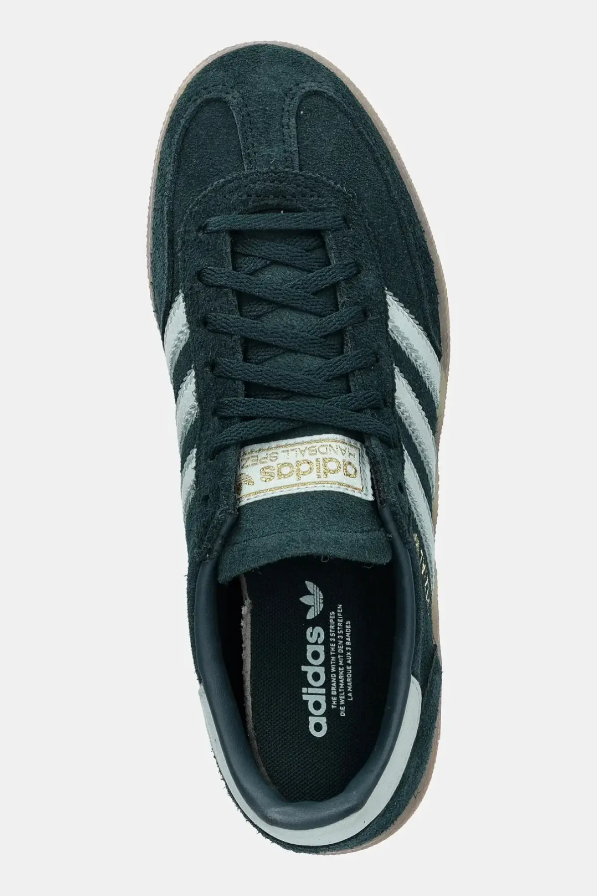 Замшевые кроссовки adidas Originals Handball Spezial W цвет зелёный