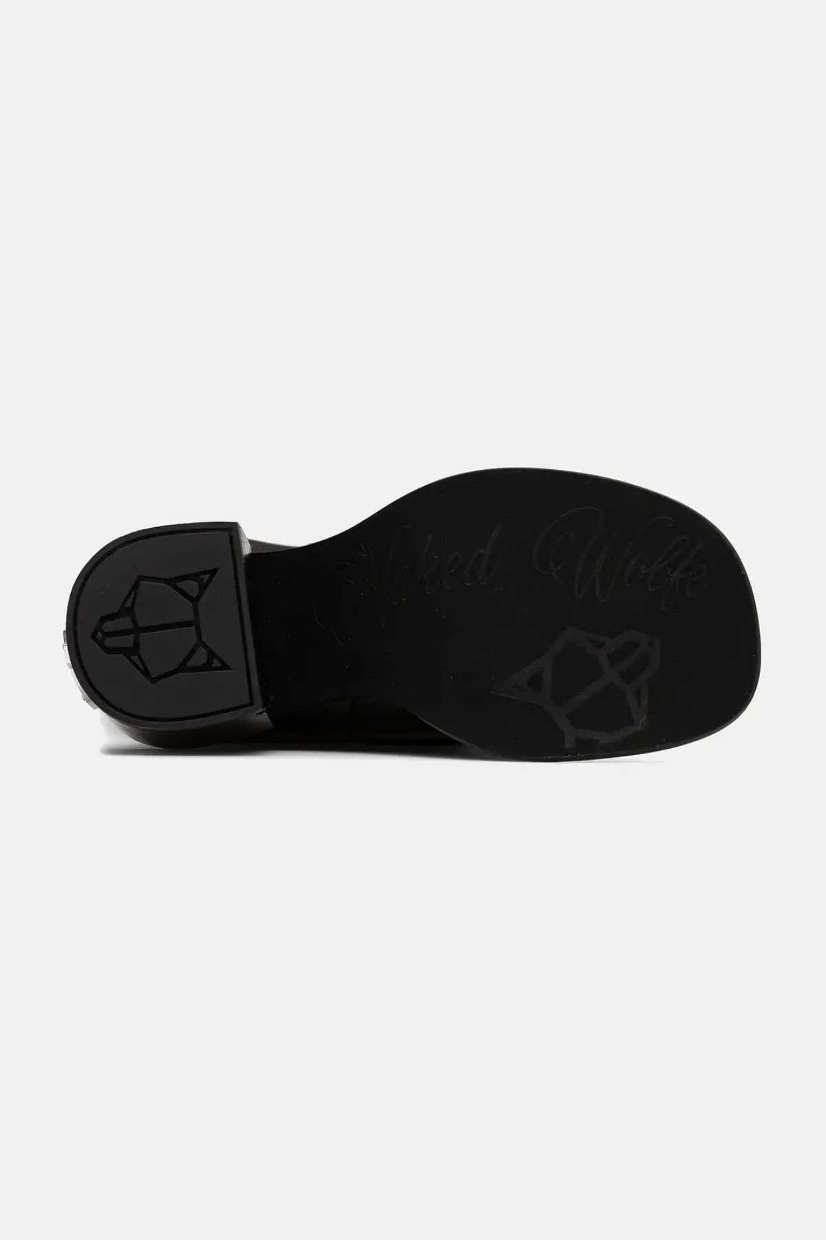 Кожаные сапоги Naked Wolfe Nature цвет чёрный каблук кирпичик Nature Nappa Prince Leather Black