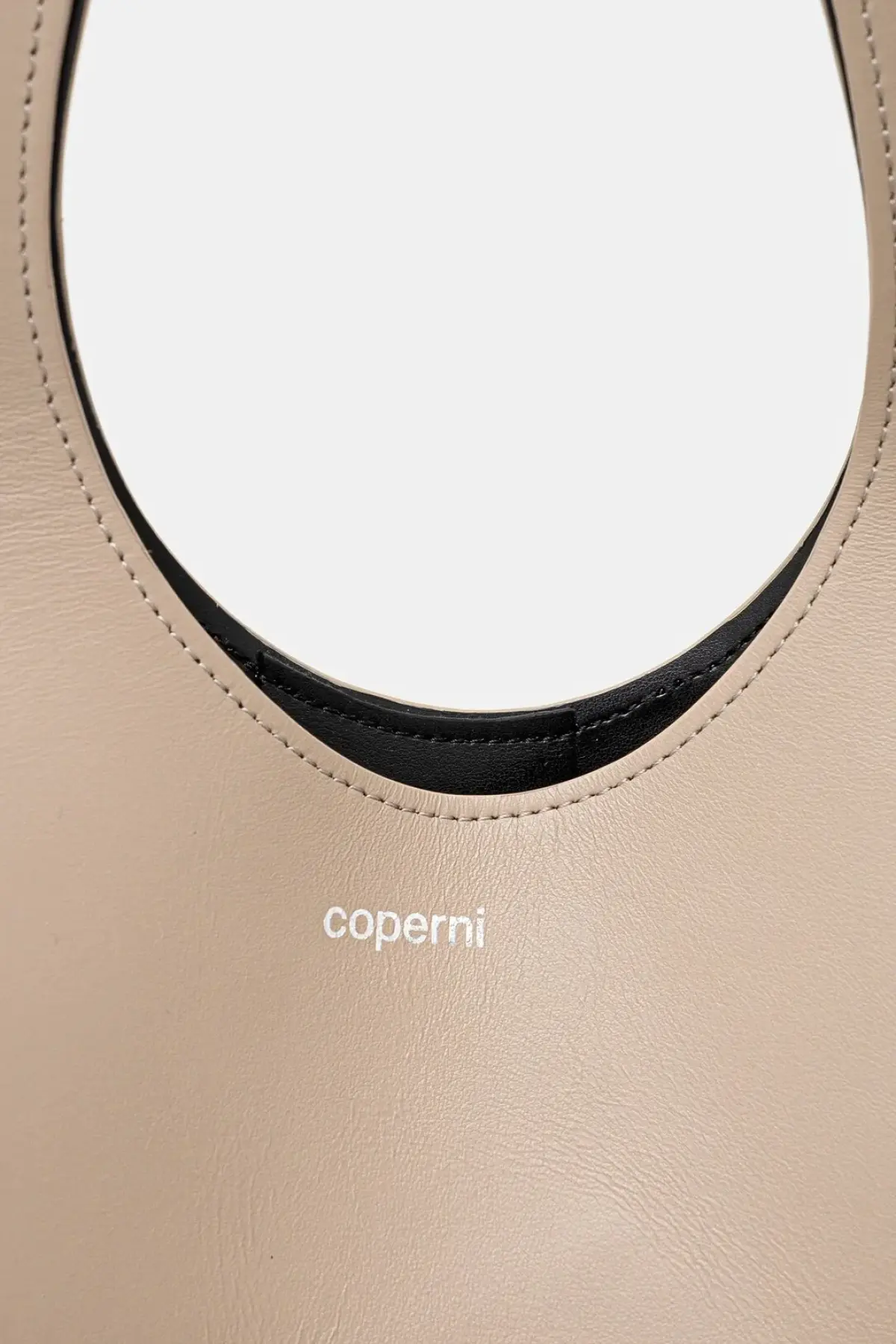 Кожаная сумочка Coperni Heart Tote цвет бежевый