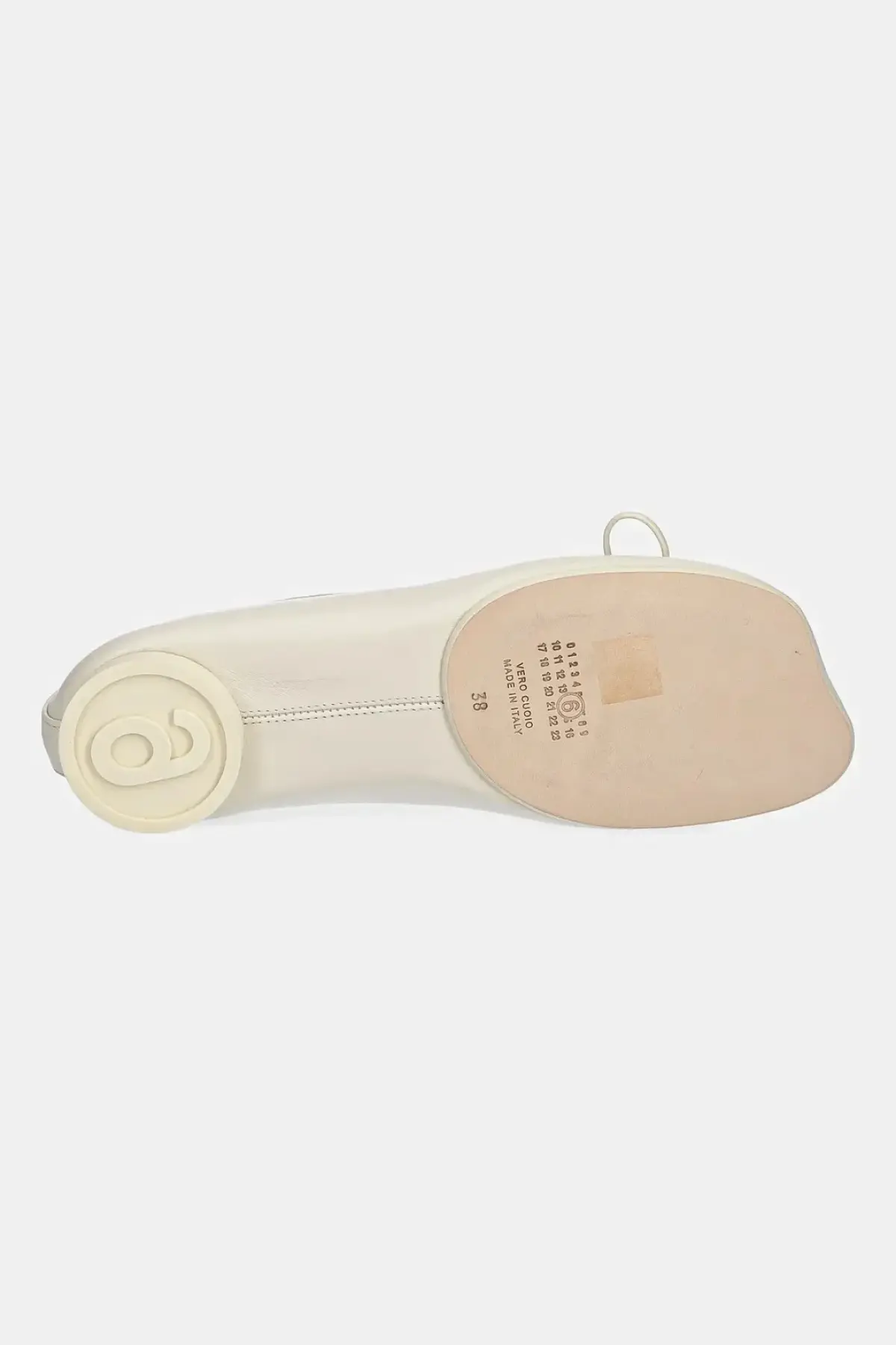 Кожаные балетки MM6 Maison Margiela цвет бежевый S59WZ0099