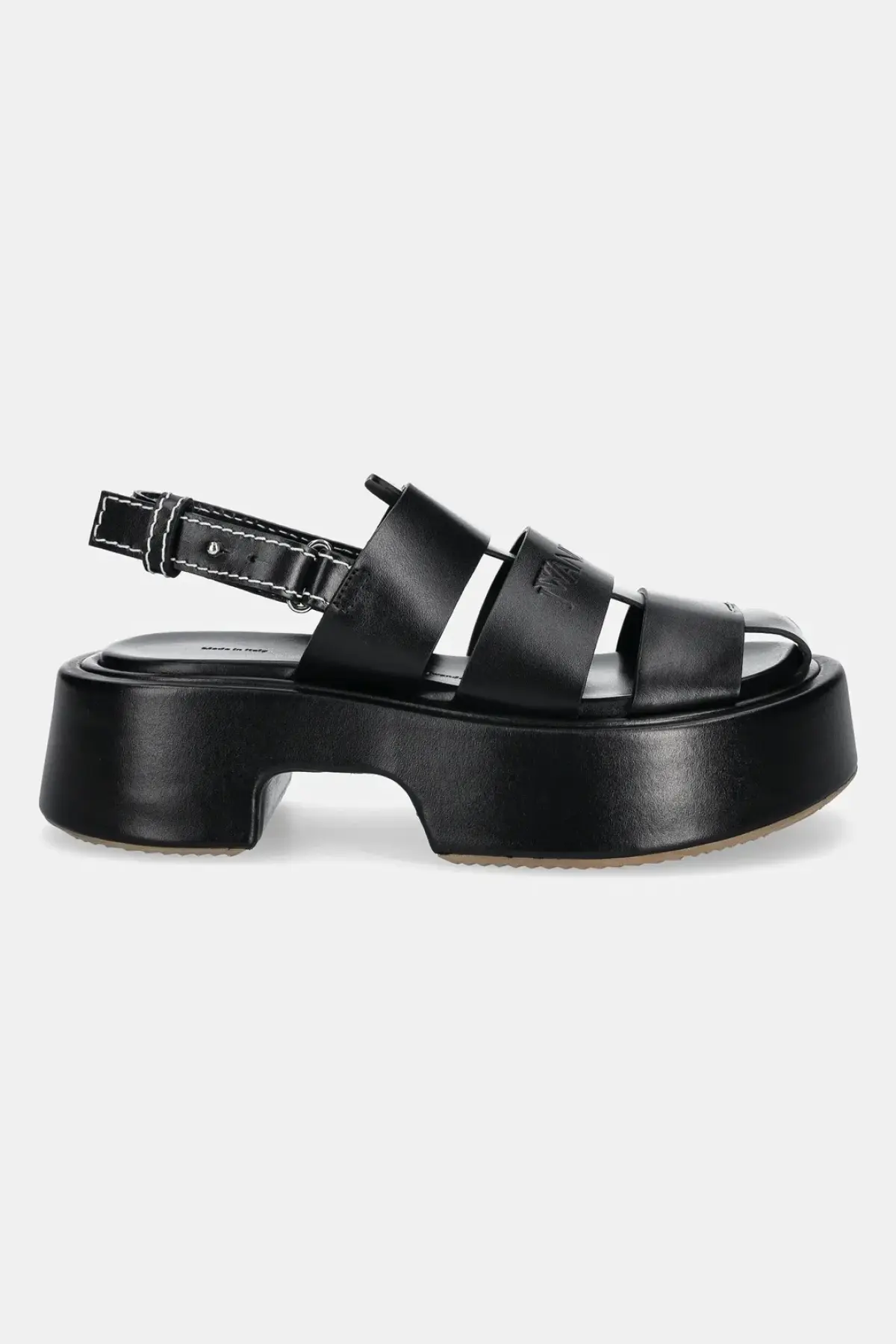 Кожаные сандалии JW Anderson женские цвет чёрный на платформе SN0099 LA0323 999