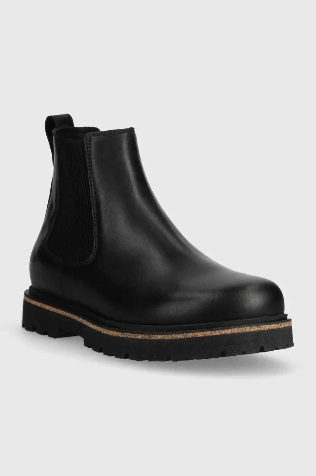 Кожаные полусапоги Birkenstock Highwood женские цвет чёрный на плоском ходу