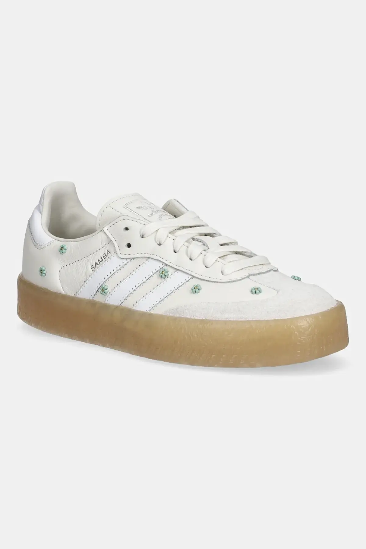 Кожаные кроссовки adidas Originals Sambae W цвет бежевый