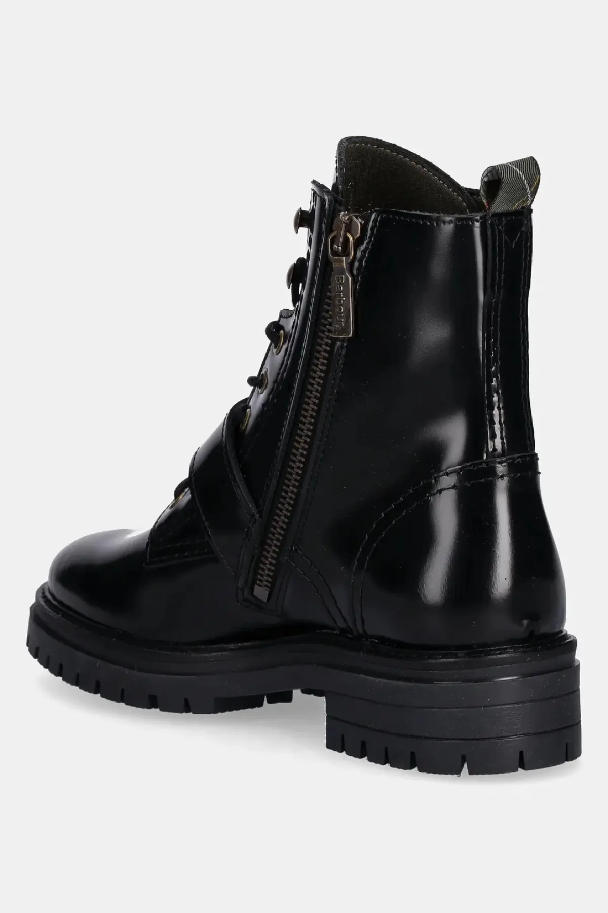 Кожаные полусапожки Barbour Ouseburne цвет чёрный на плоском ходу