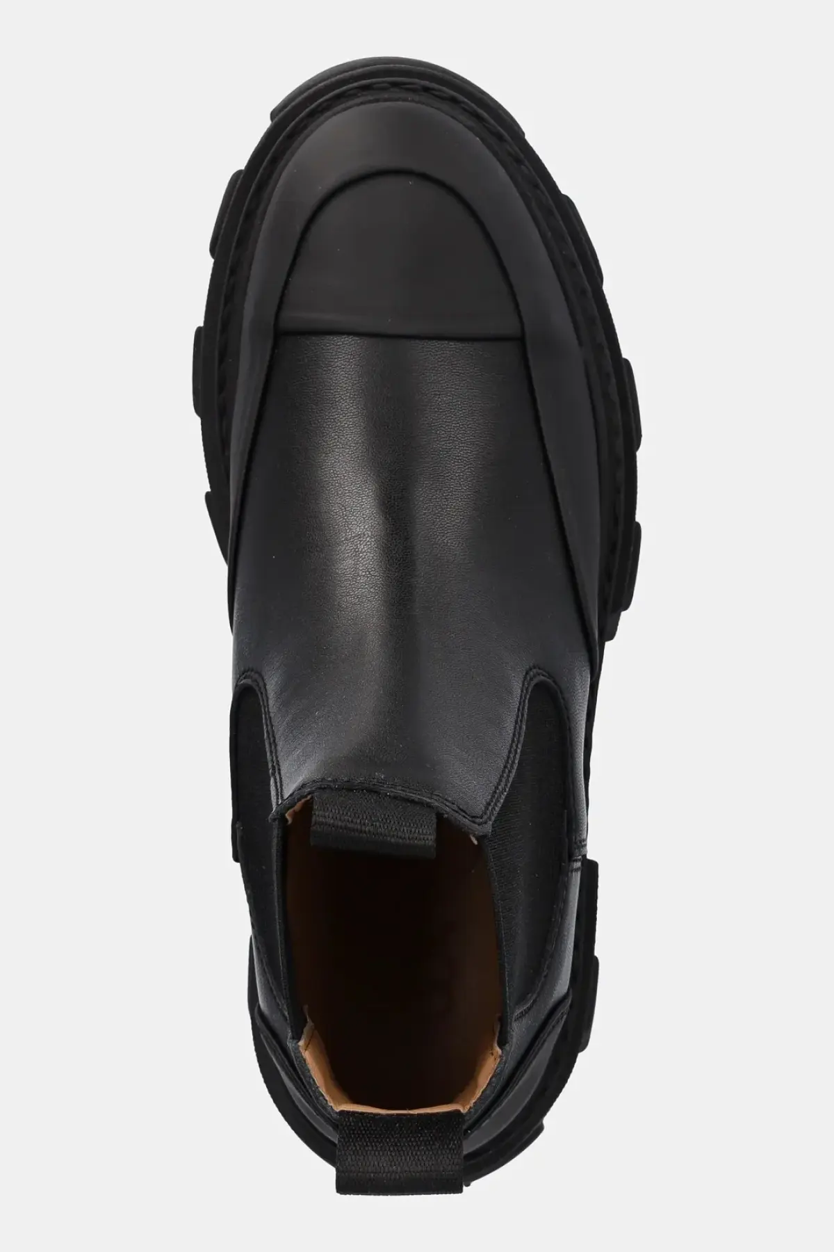 Ботинки GANNI Cleated Low Chelsea Boot цвет чёрный на плоском ходу