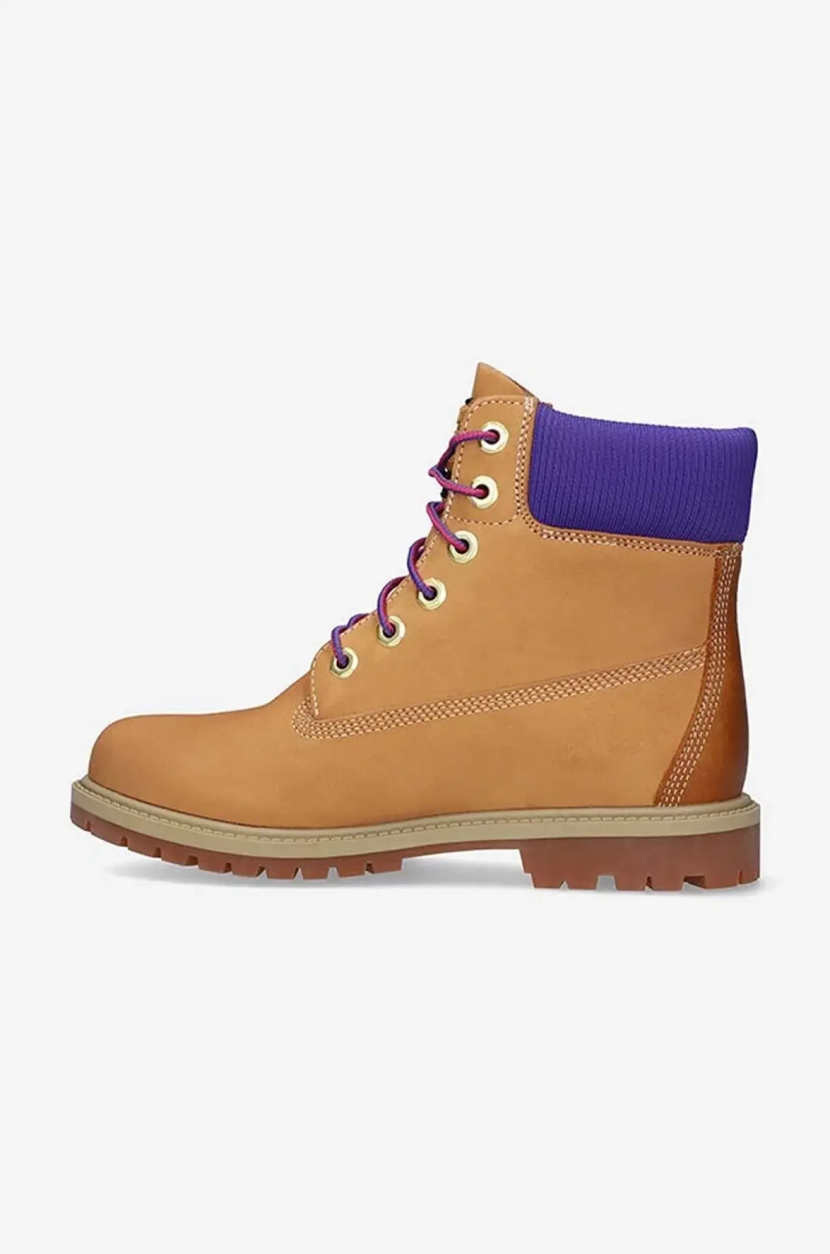 Замшевые ботинки Timberland Heritage 6 женские цвет коричневый на плоском ходу