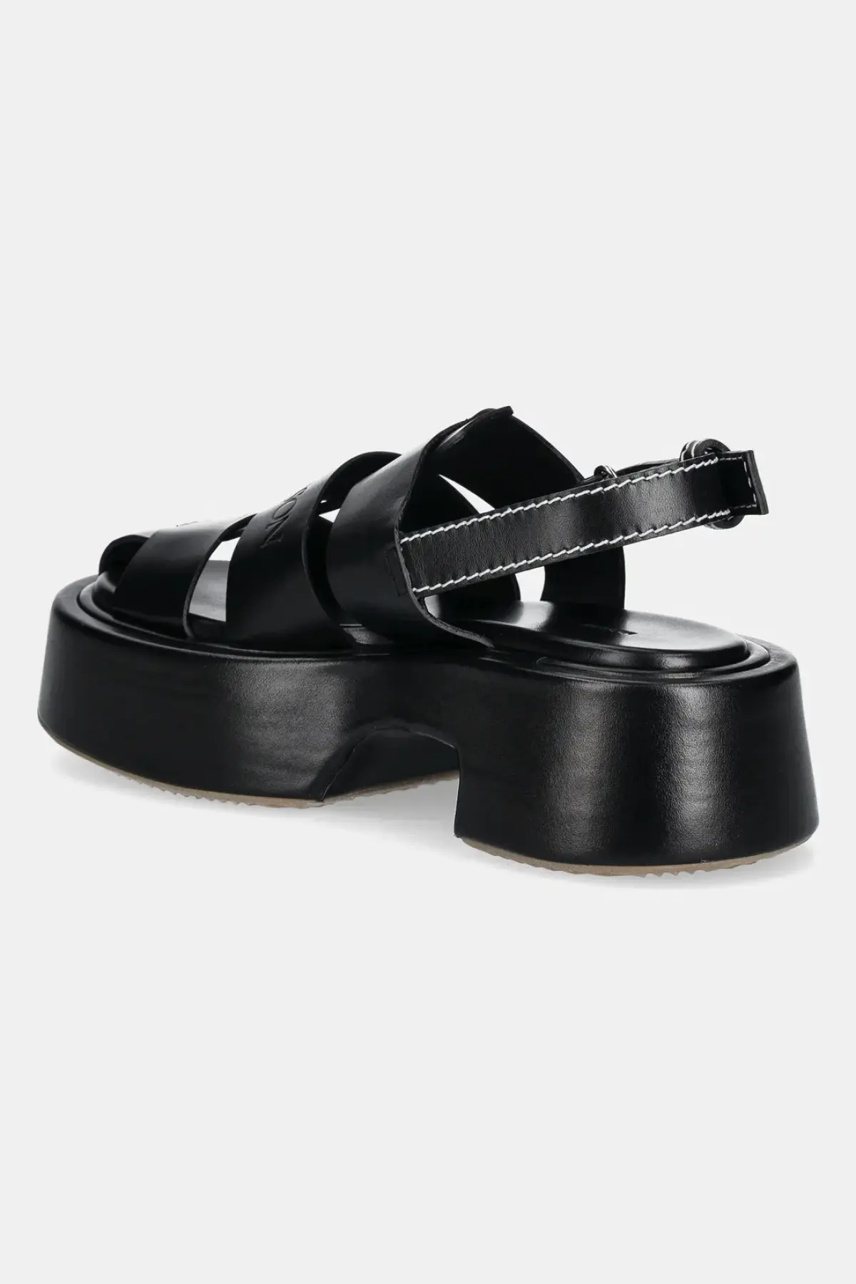 Кожаные сандалии JW Anderson женские цвет чёрный на платформе SN0099 LA0323 999