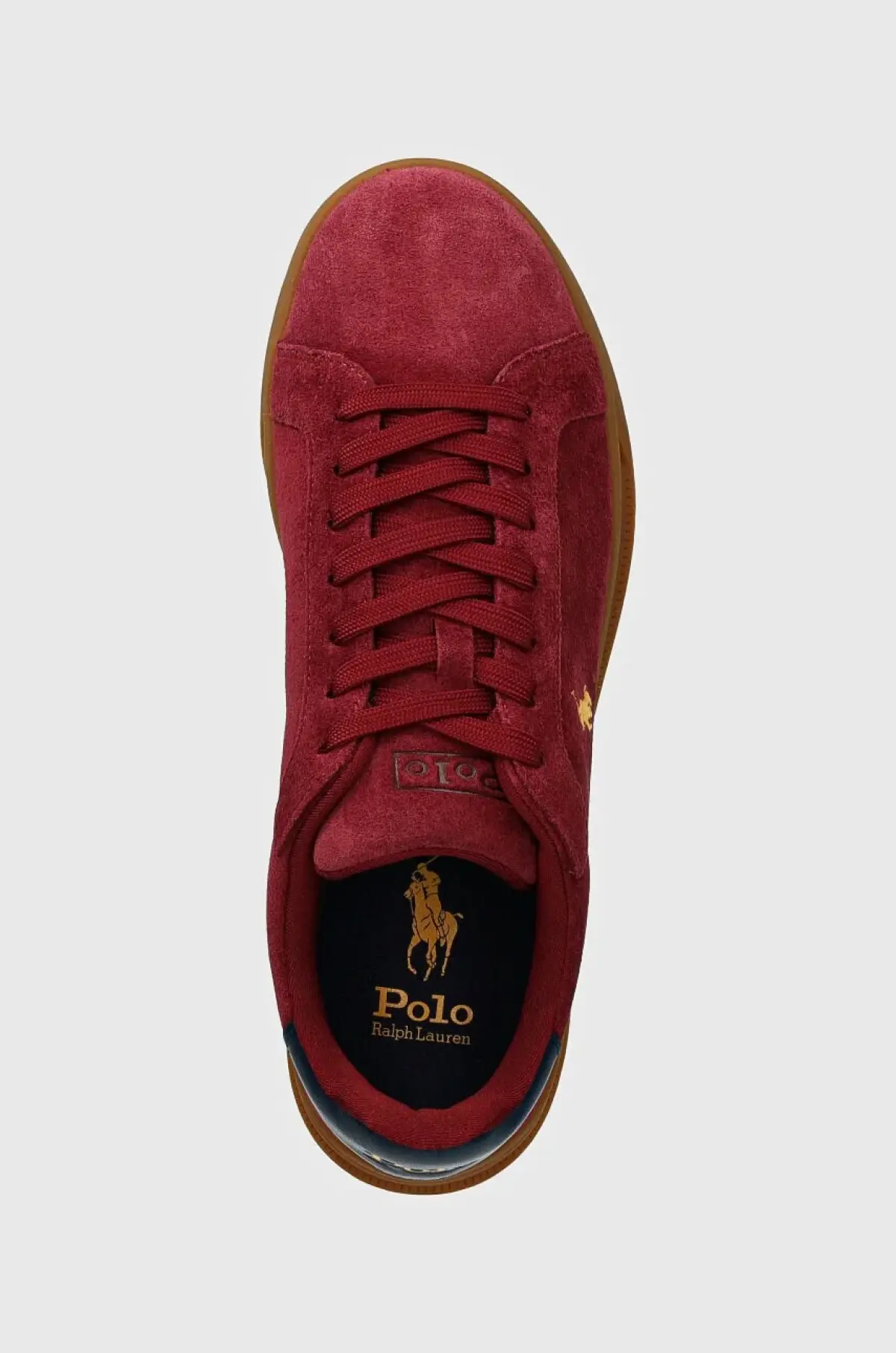 Замшевые кроссовки Polo Ralph Lauren Hrt Crt II цвет бордовый