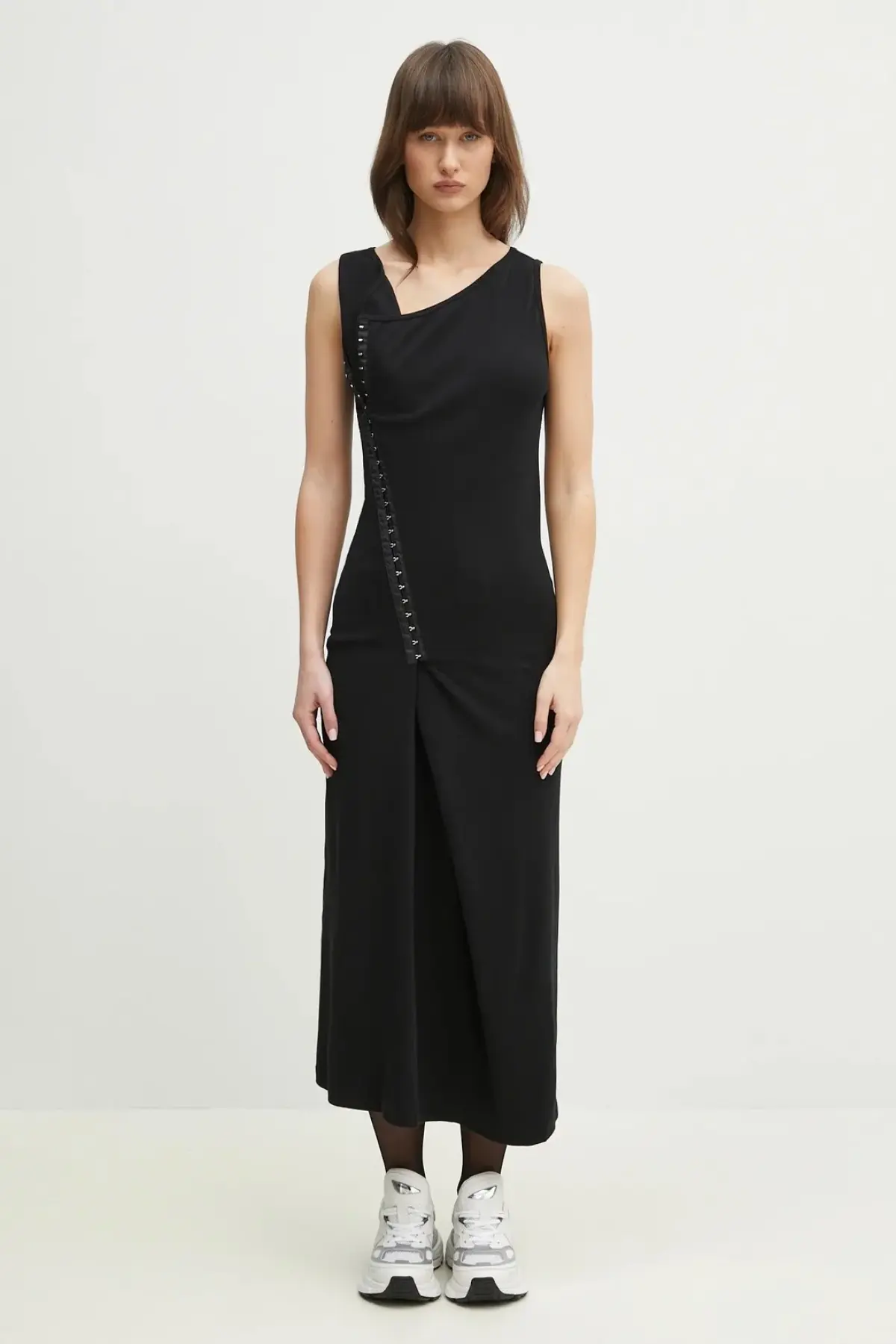 Платье MM6 Maison Margiela цвет чёрный maxi облегающее