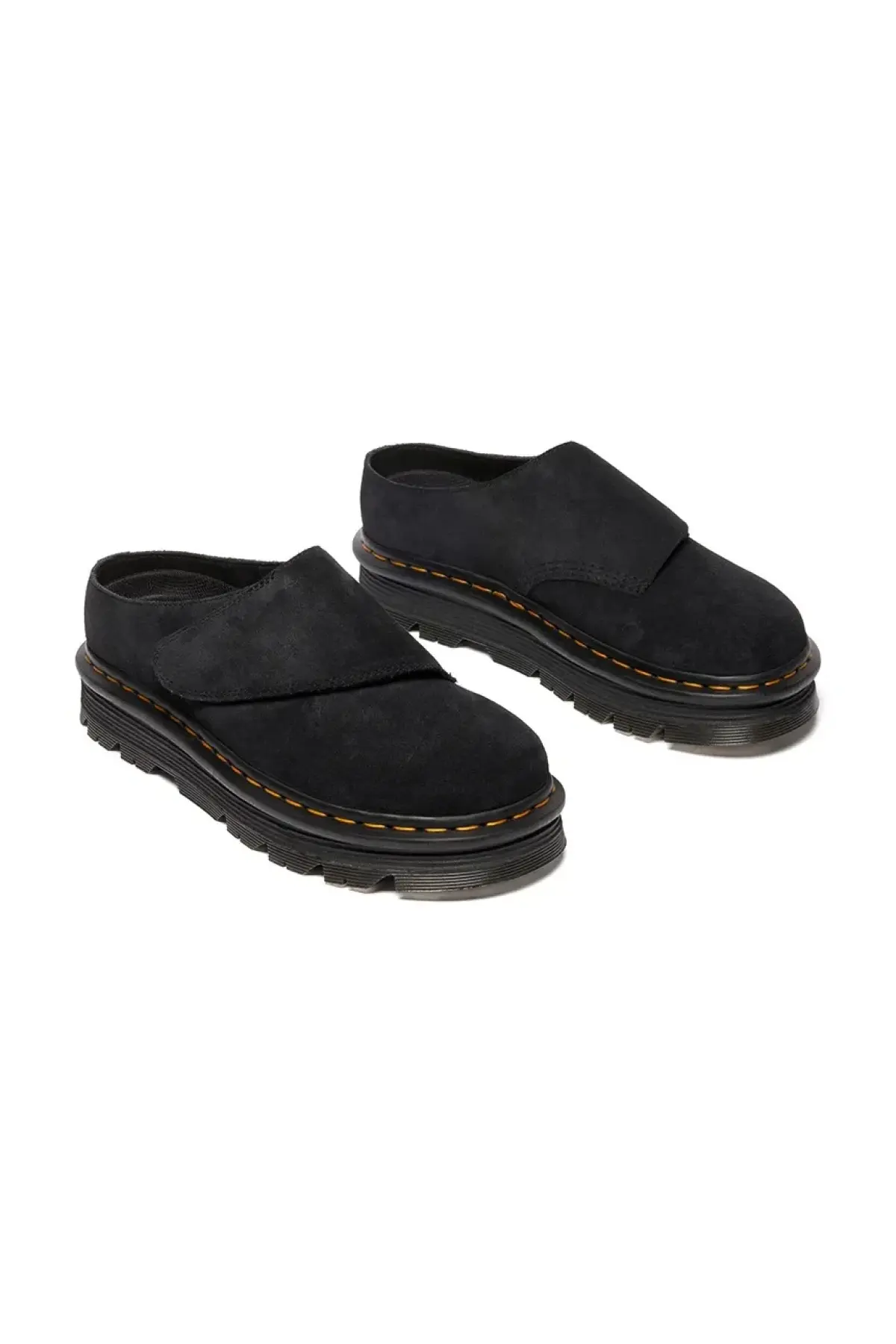 Замшевые шлепанцы Dr. Martens ZebZag AnyWair Mule цвет чёрный