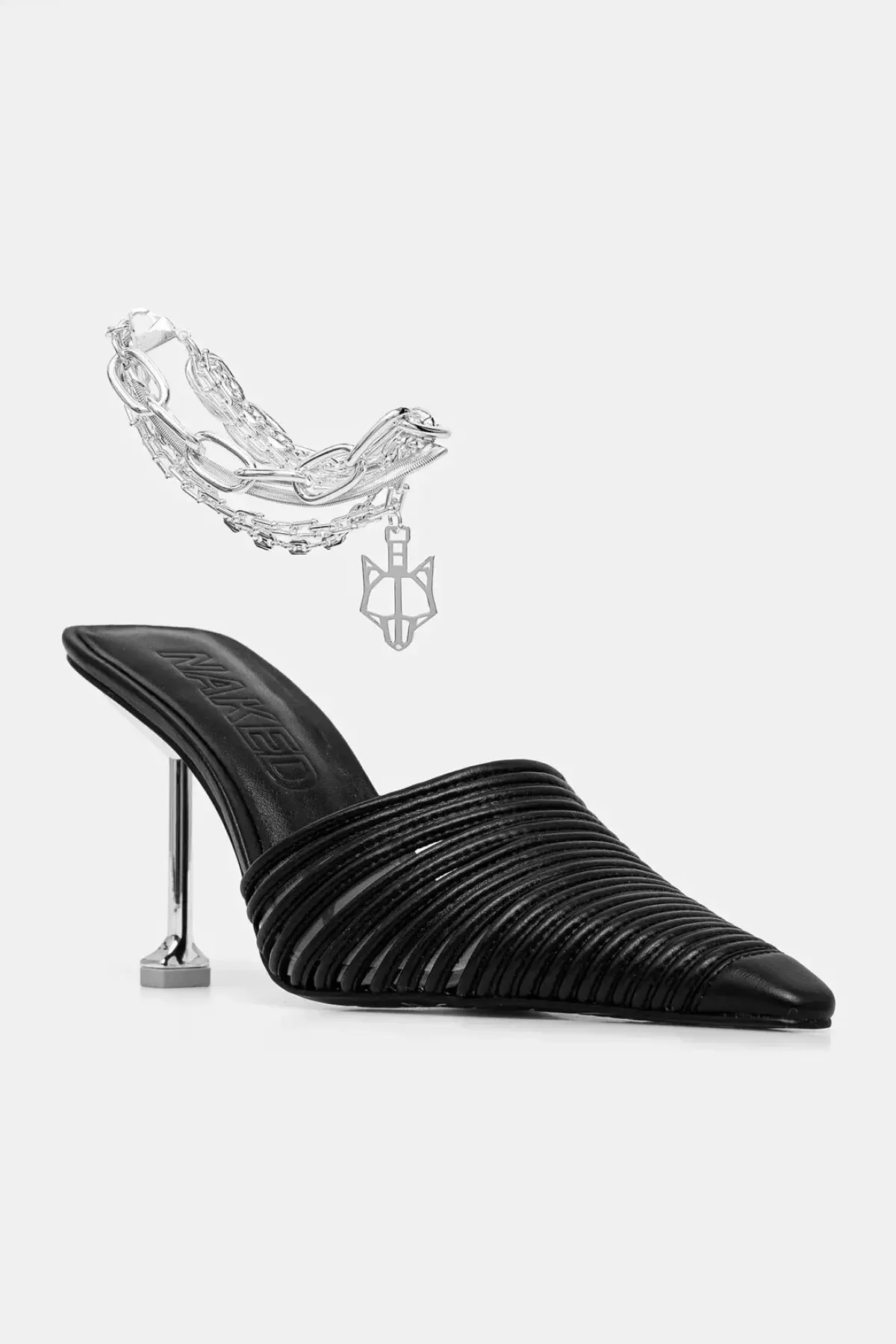 Кожаные туфли Naked Wolfe Chromed цвет чёрный Chromed Black Leather