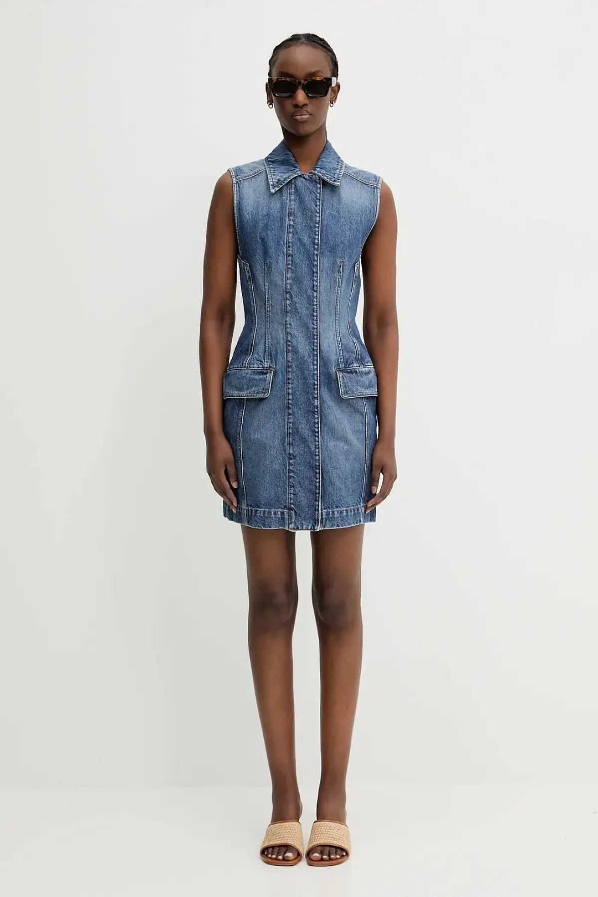 Джинсовое платье Sportmax Carabo mini расклешённое