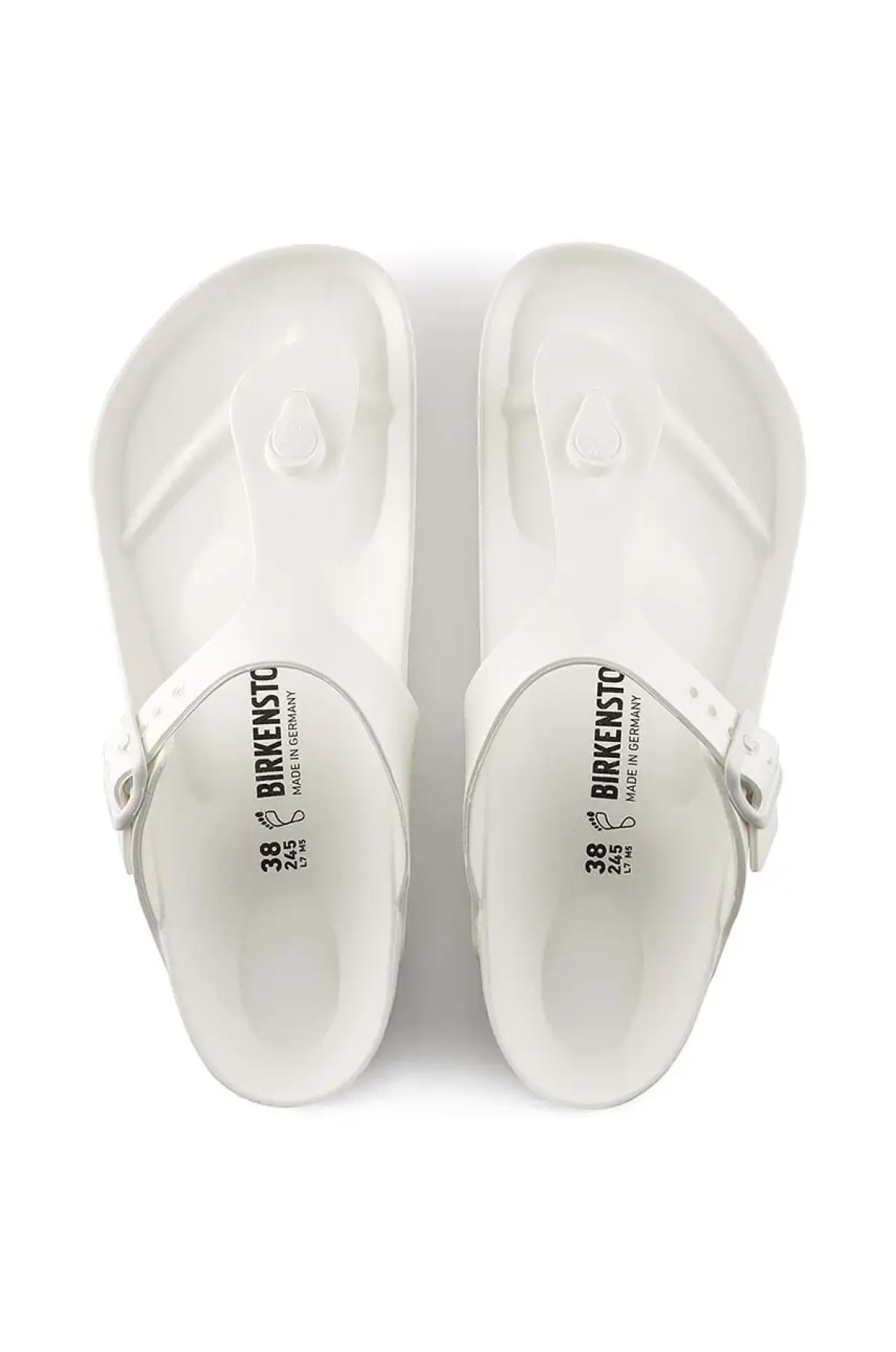 Вьетнамки Birkenstock Gizeh Eva женские цвет белый на плоском ходу