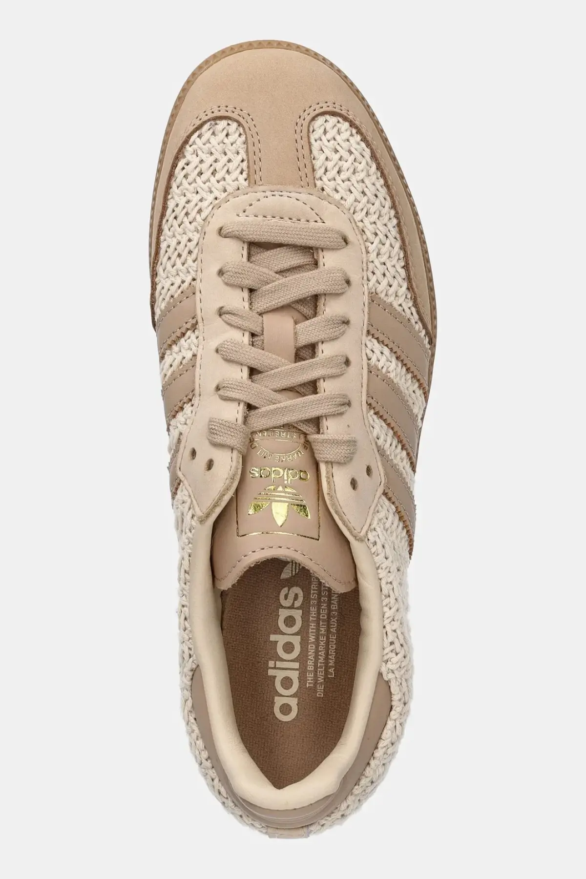 Ботинки adidas Originals Samba Og W цвет бежевый