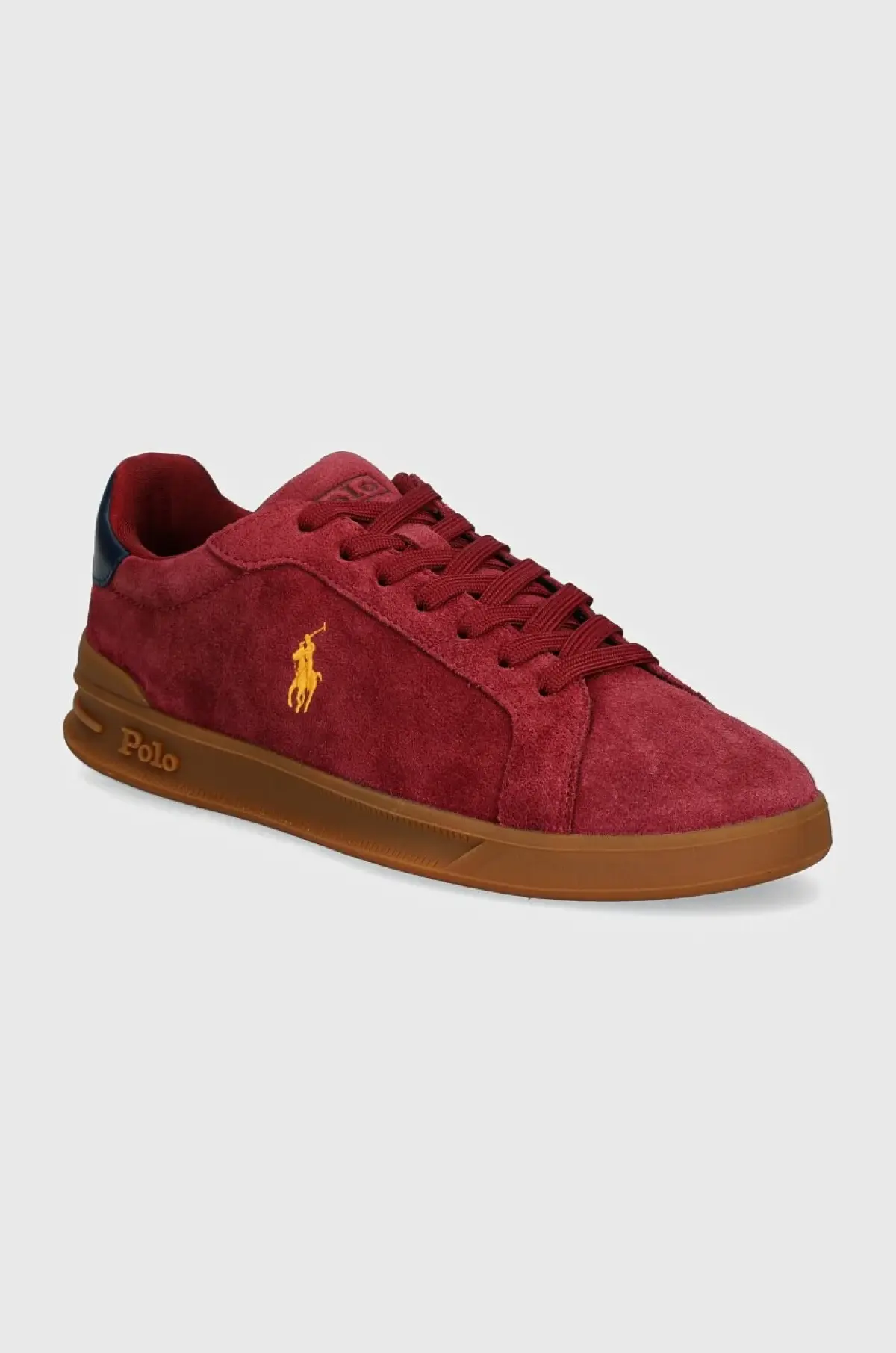 Замшевые кроссовки Polo Ralph Lauren Hrt Crt II цвет бордовый
