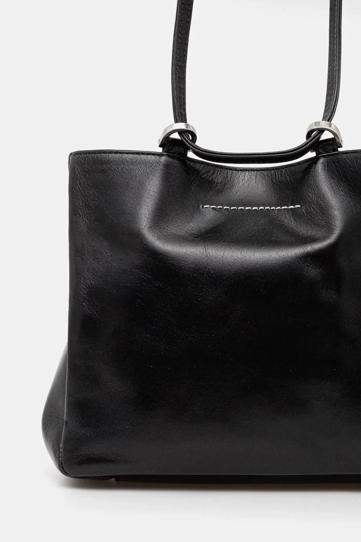 Кожаная сумочка MM6 Maison Margiela цвет чёрный SB5ZH0021.P7187.T8013