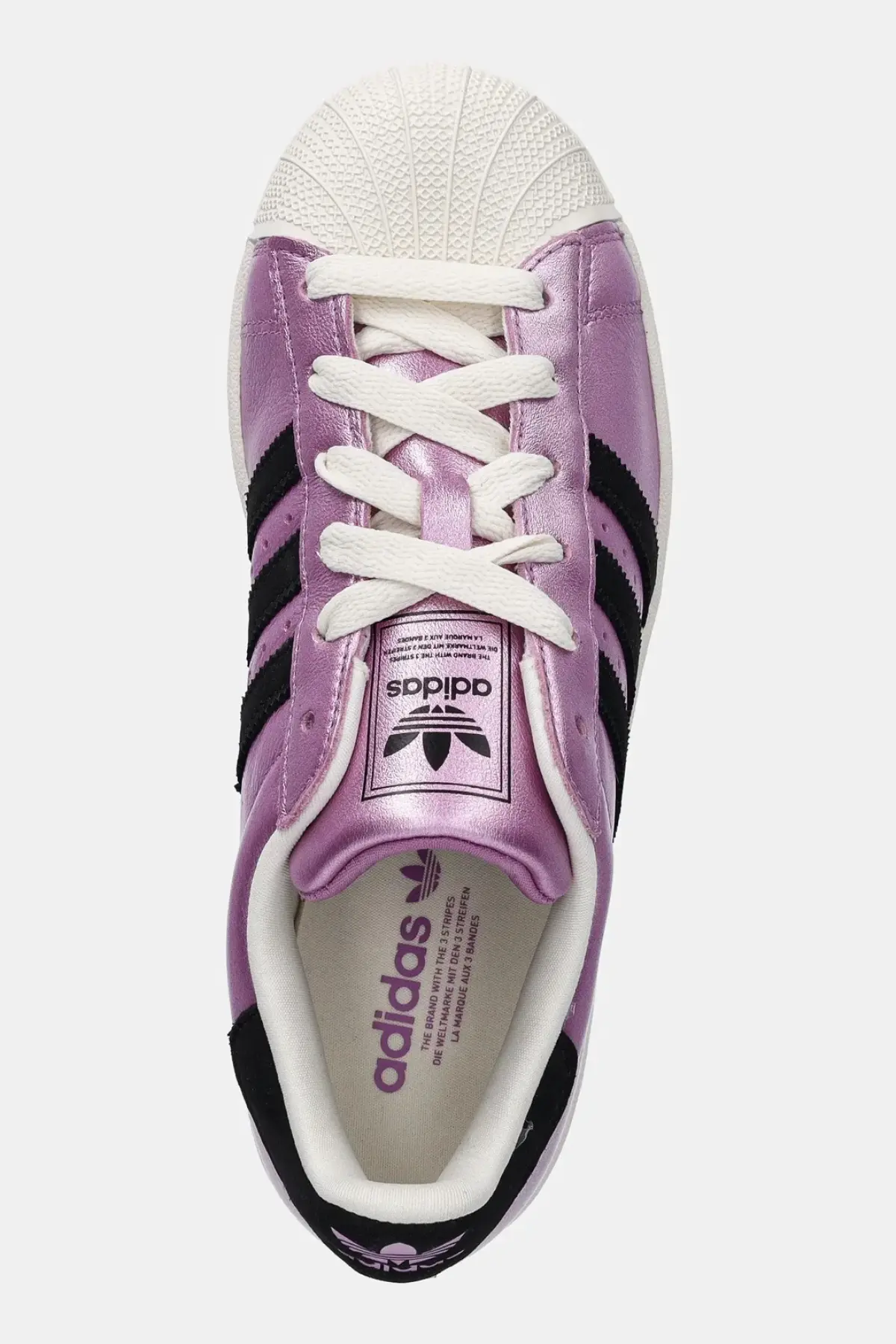 Кожаные кроссовки adidas Originals Superstar II W цвет фиолетовый