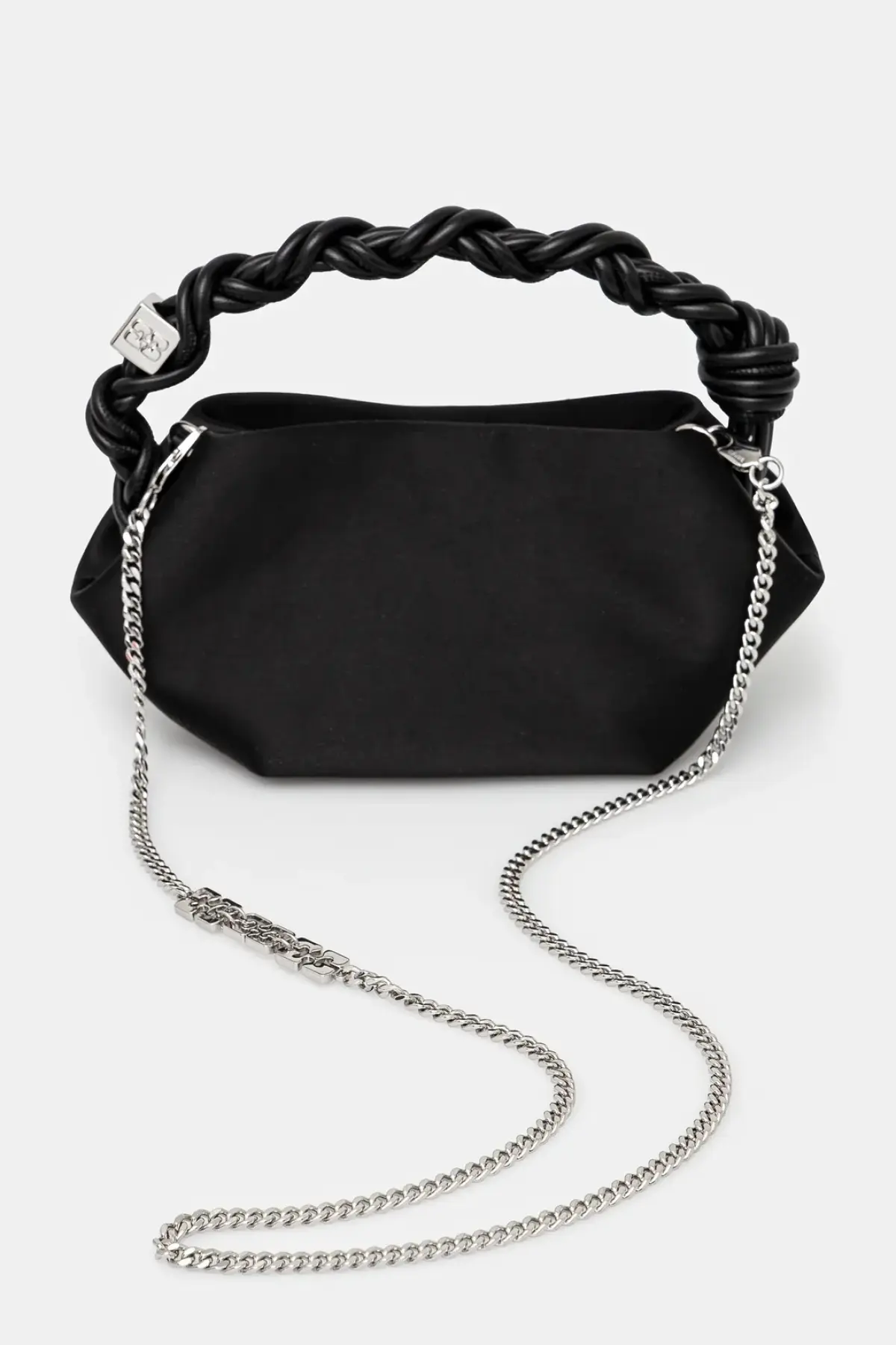 Сумочка GANNI Bou Bag Mini Soir Satin цвет чёрный A6340