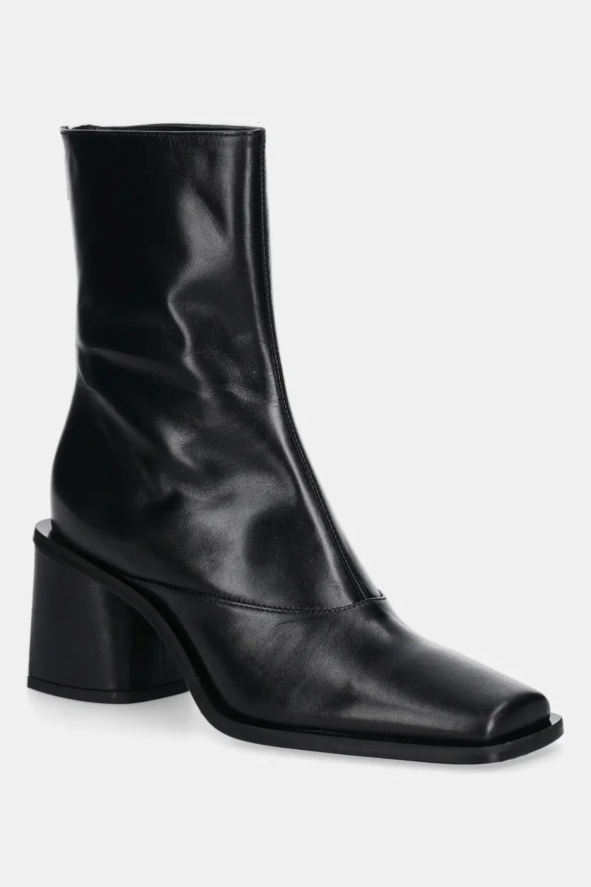 Кожаные полусапожки Kenzo Kimi Ankle Boots цвет чёрный каблук кирпичик FF62BT120L66.99
