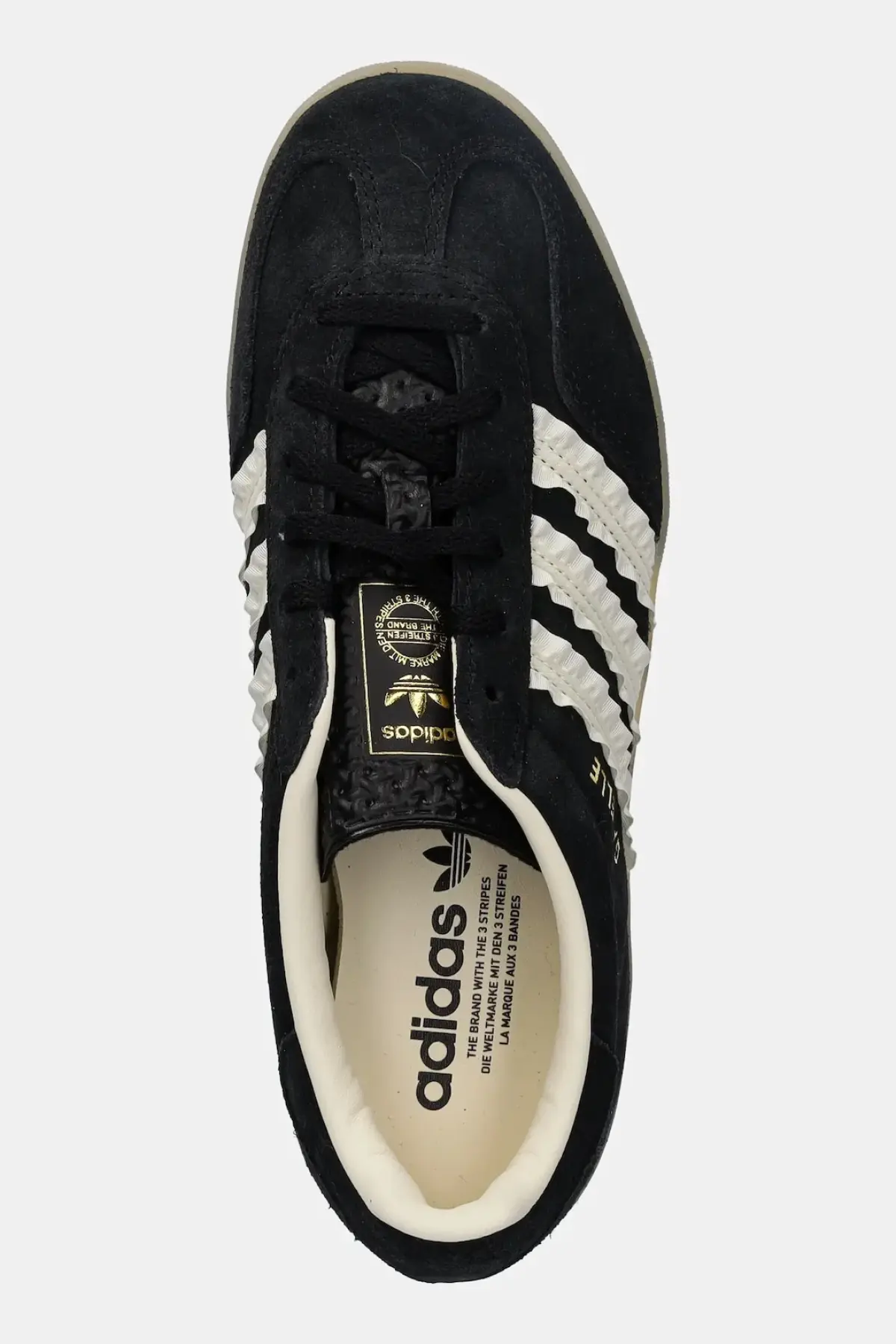 Замшевые кроссовки adidas Originals Gazelle Indoor цвет чёрный