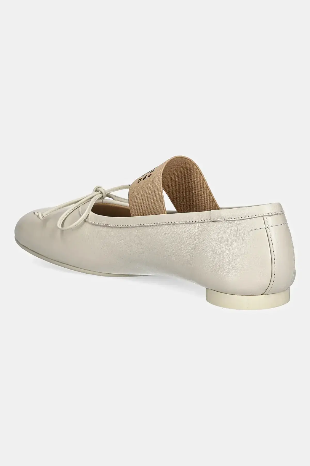 Кожаные балетки MM6 Maison Margiela цвет бежевый S59WZ0099