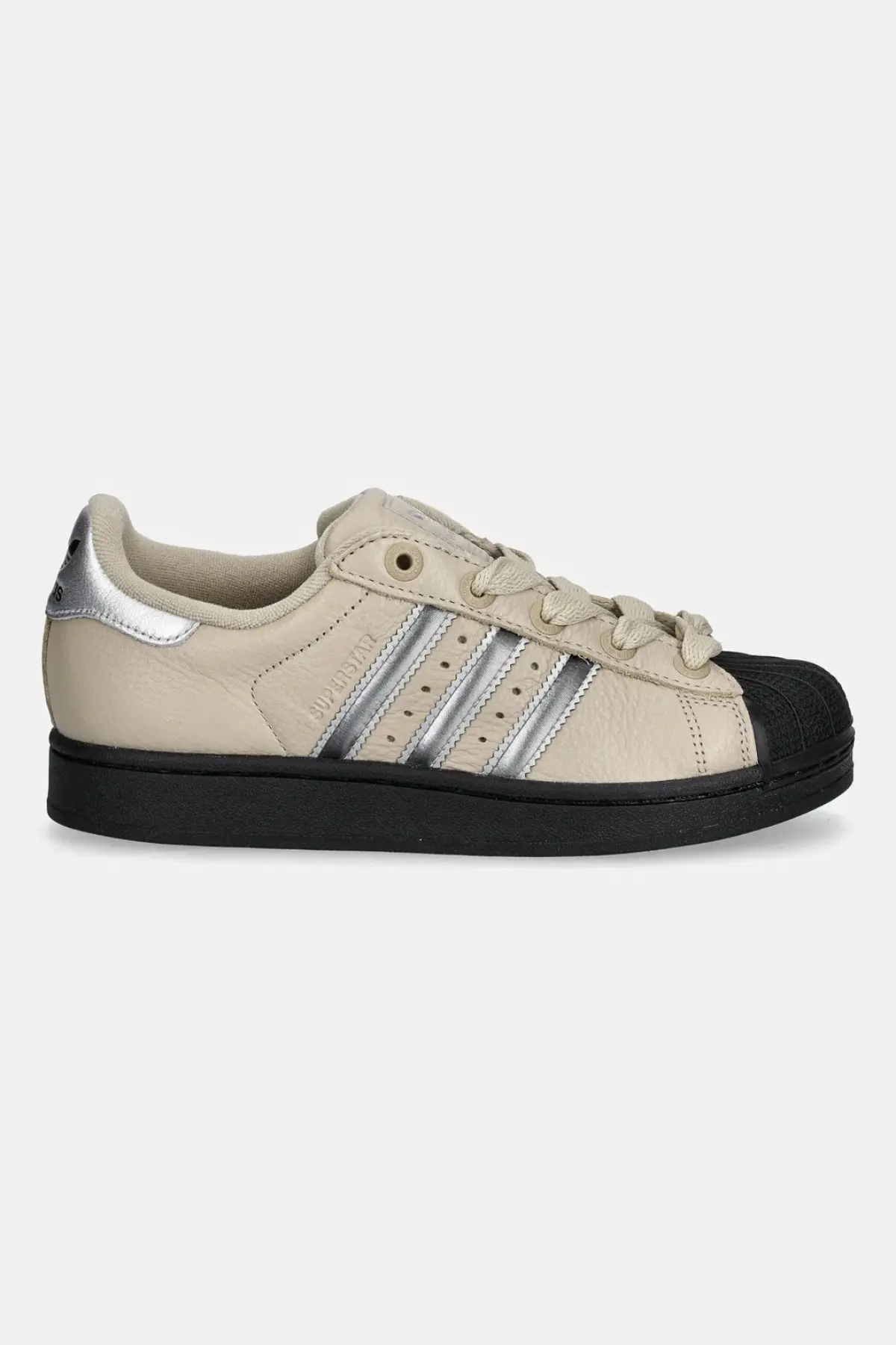 Кожаные кроссовки adidas Originals Superstar II W цвет бежевый