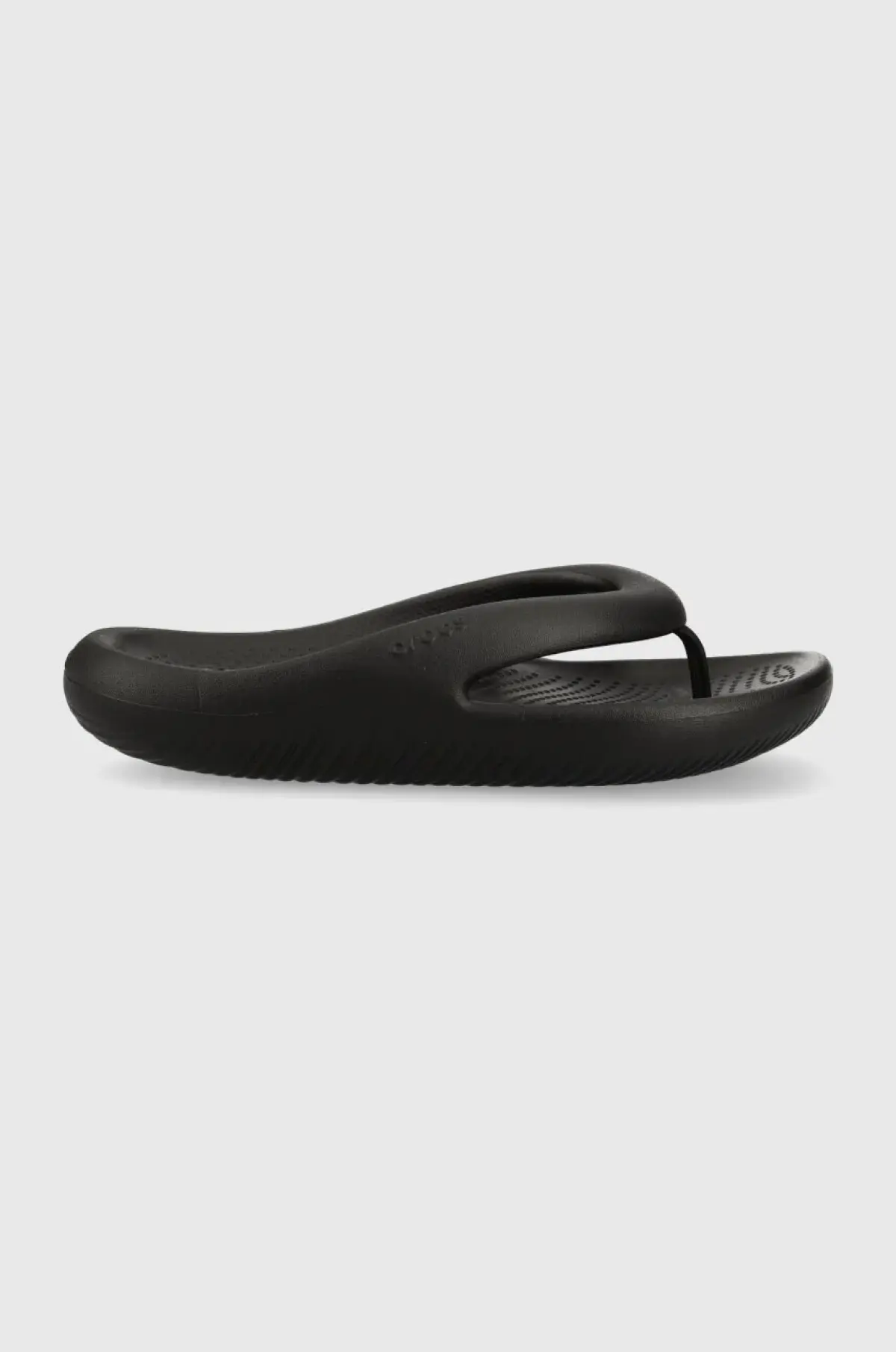 Вьетнамки Crocs Mellow Slide женские цвет чёрный на плоском ходу 208437