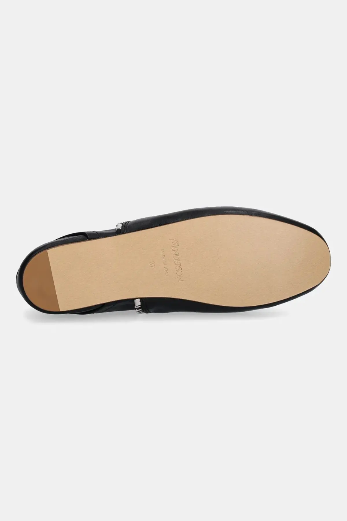Кожаные балетки JW Anderson Biker Ballerina цвет чёрный BL0032 LA0268 999