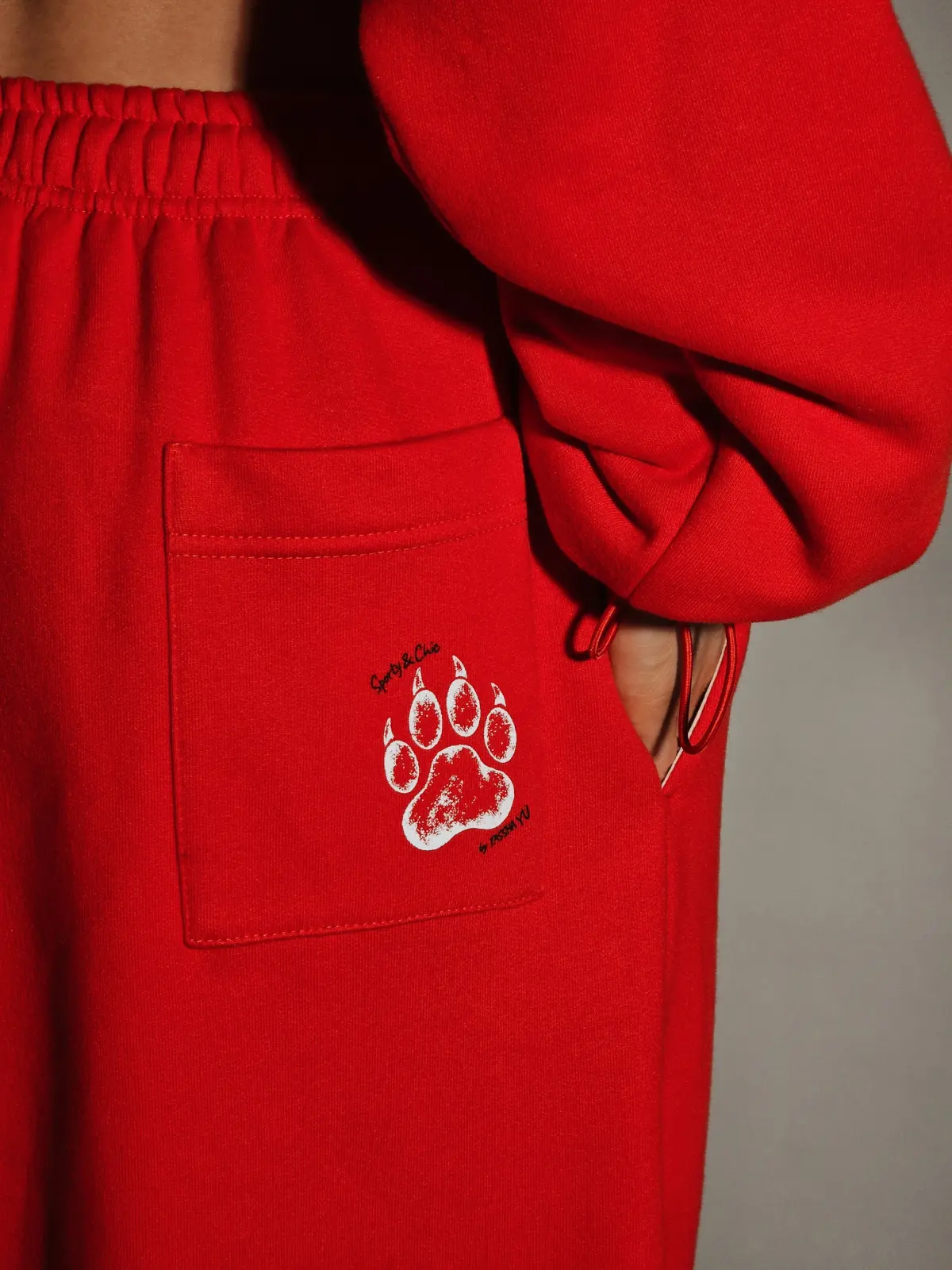 Брюки Tassha Yu S&C Paw Sweatpants Red