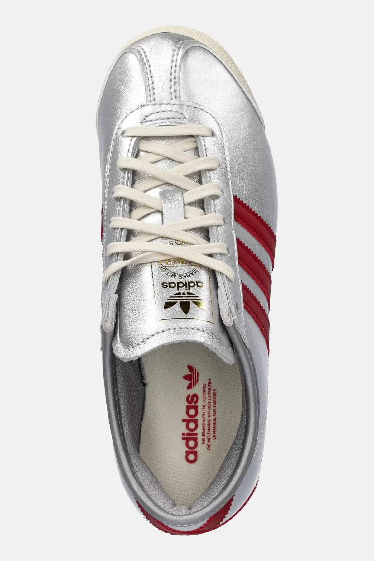 Кожаные кроссовки adidas Originals Italia 70s W цвет серебрянный